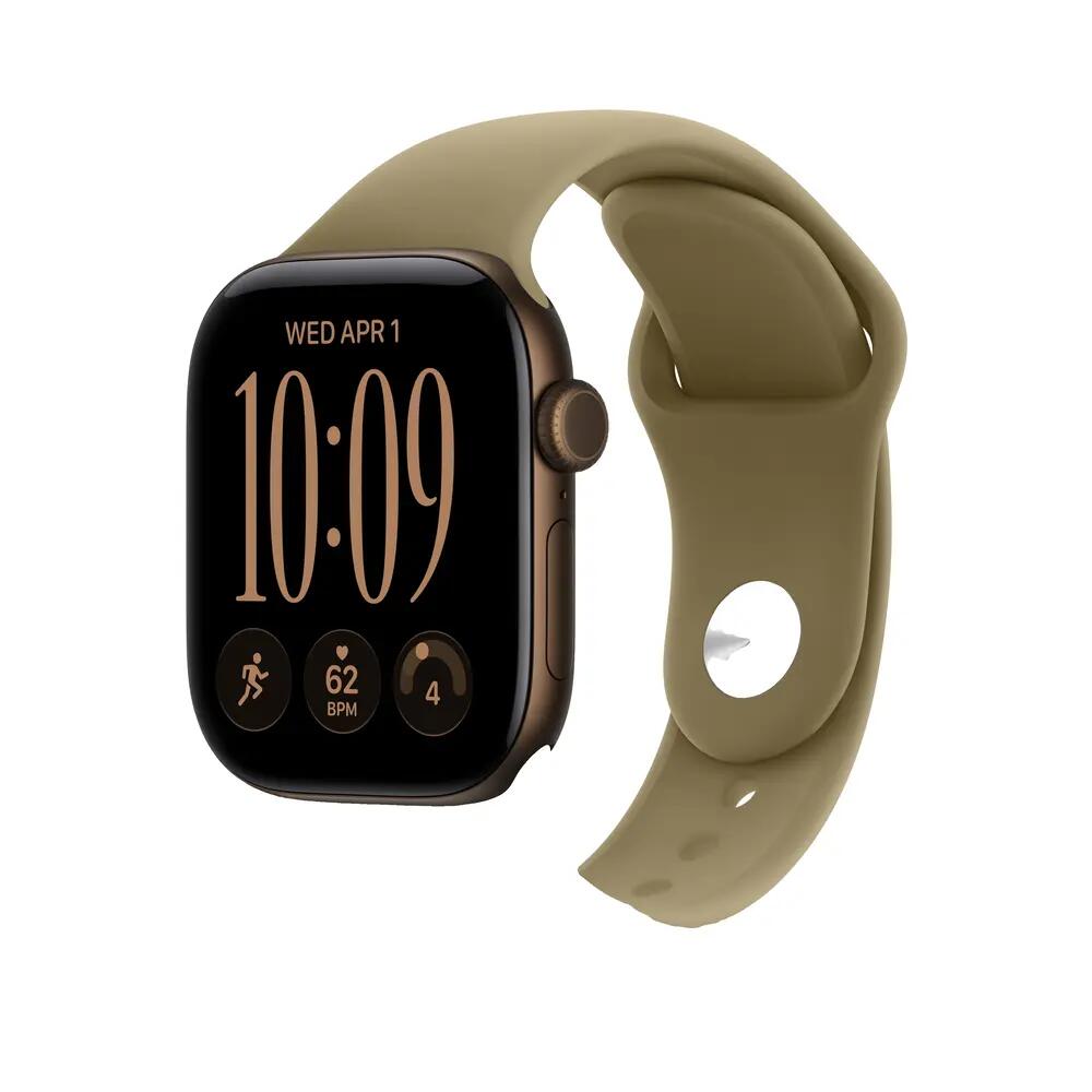 Pulseira Apple Sport Olive — unisexo em borracha 2/2