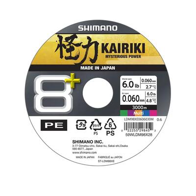 Filo da pesca intrecciato Shimano Kairiki 8+ Multicolore