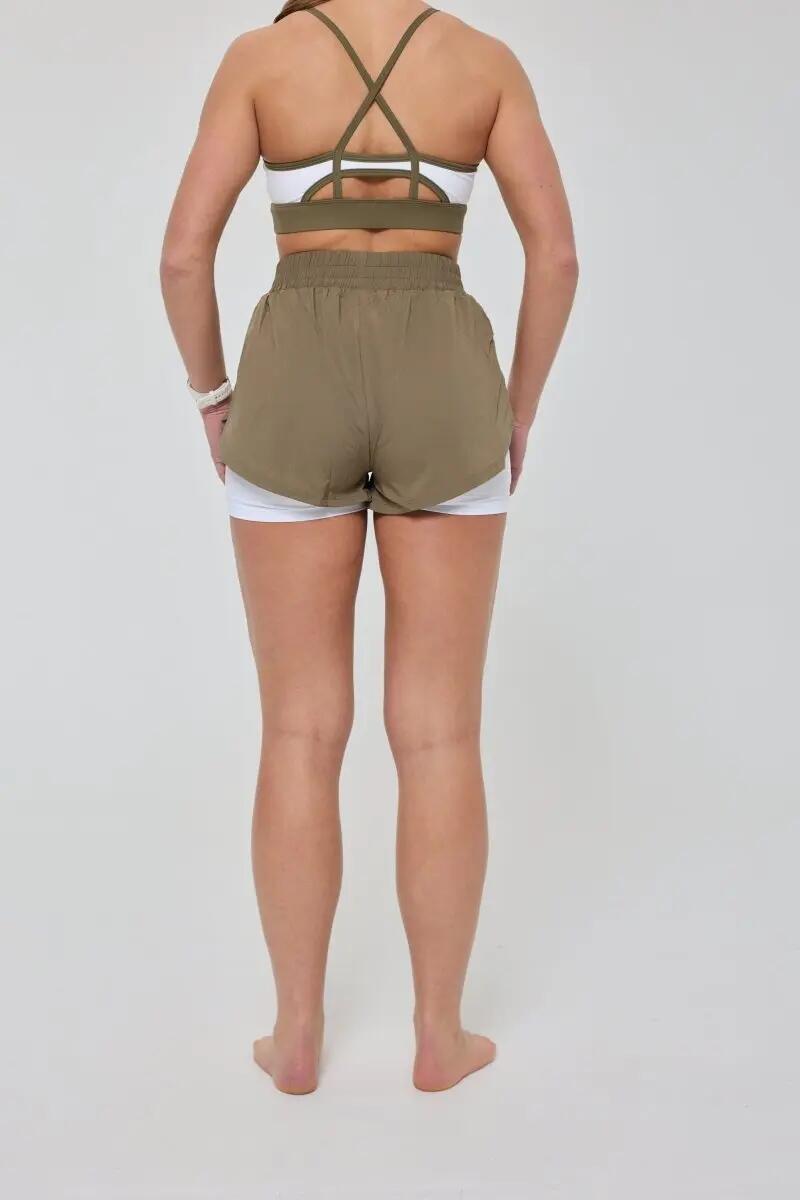 Elite 2-in-1 hardloopshort - Khaki 8/8