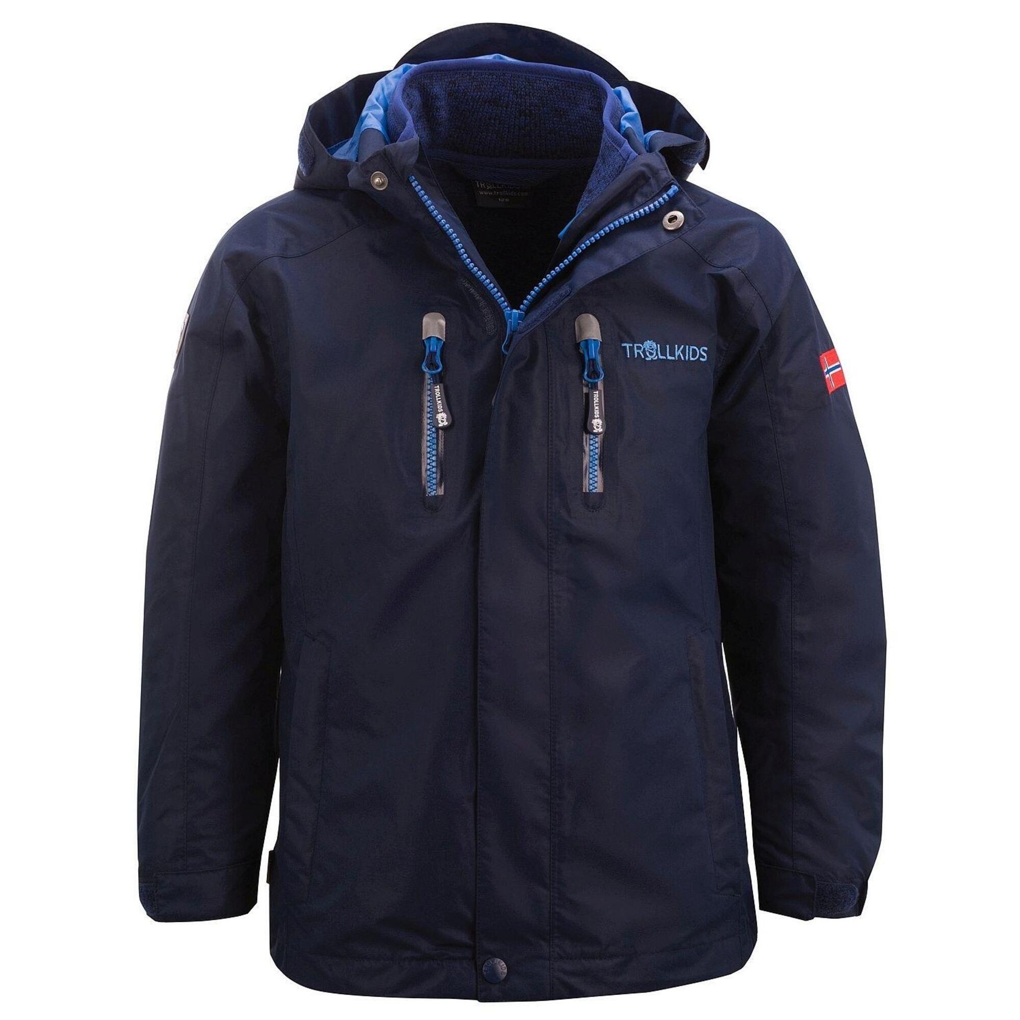 Trollkids - Veste 3en1 Pour Enfants Lofoten Imperméable Bleu Marine / Bleu Français - Coupe-pluie - Bleu - Decathlon