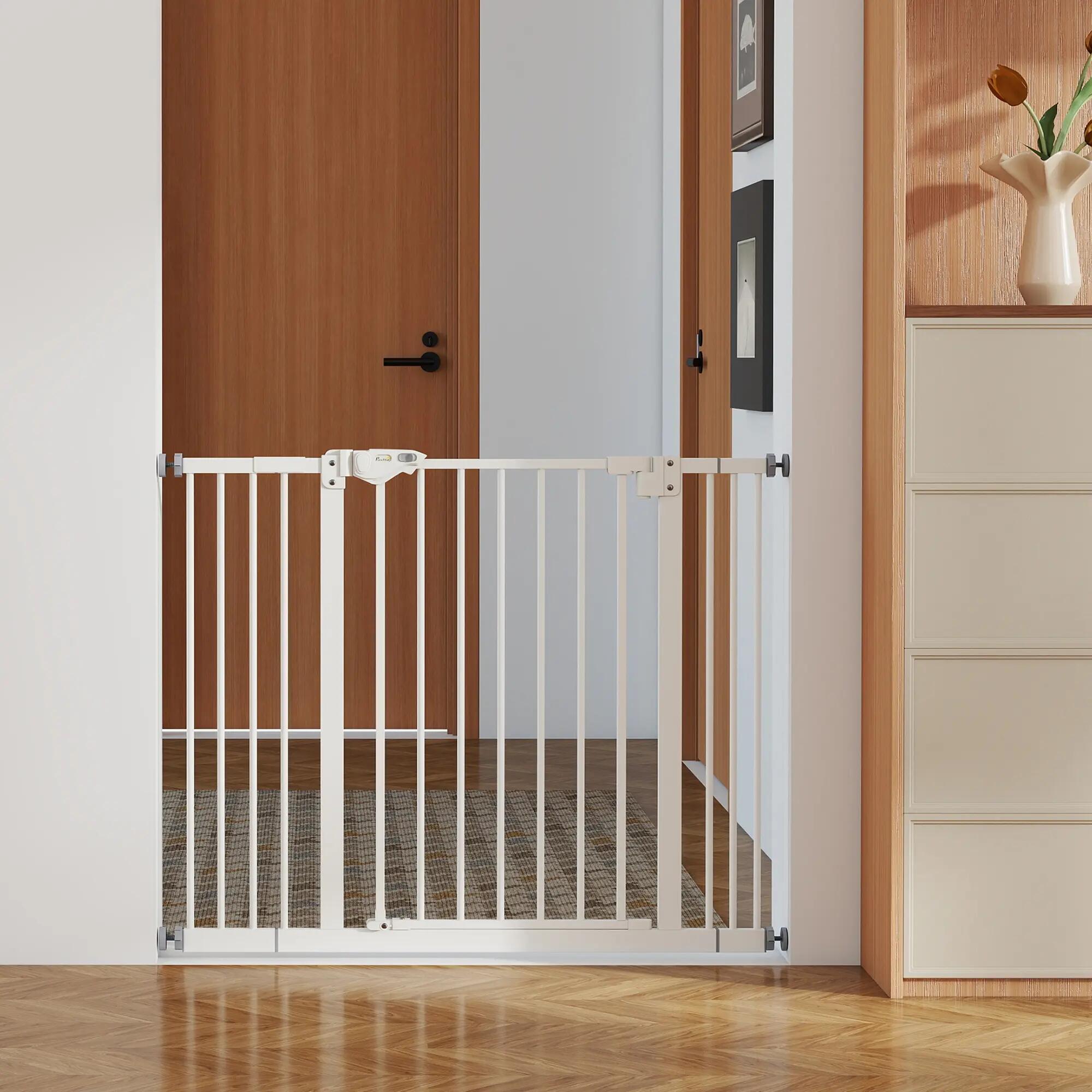 Barreira de segurança 100x2x77 cm branco PawHut 9/9