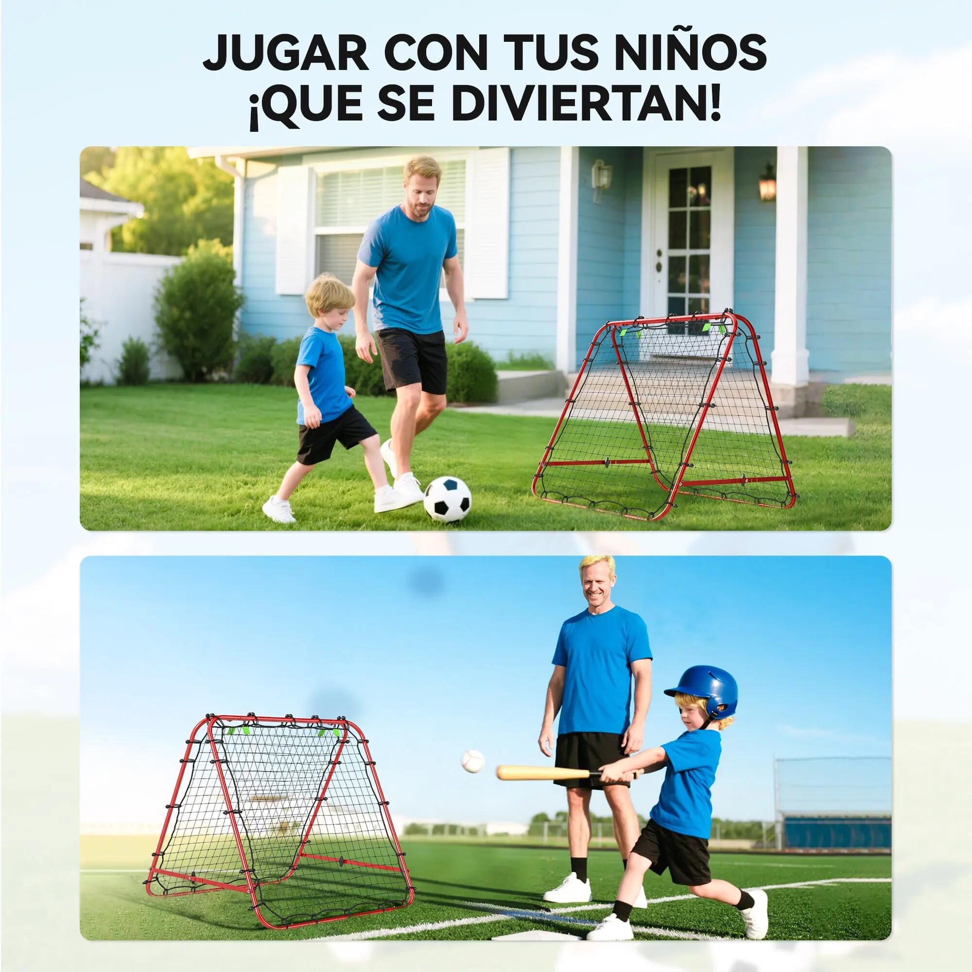 Filet de rebond pliable à angle réglable pour l'entraînement au football 9/9