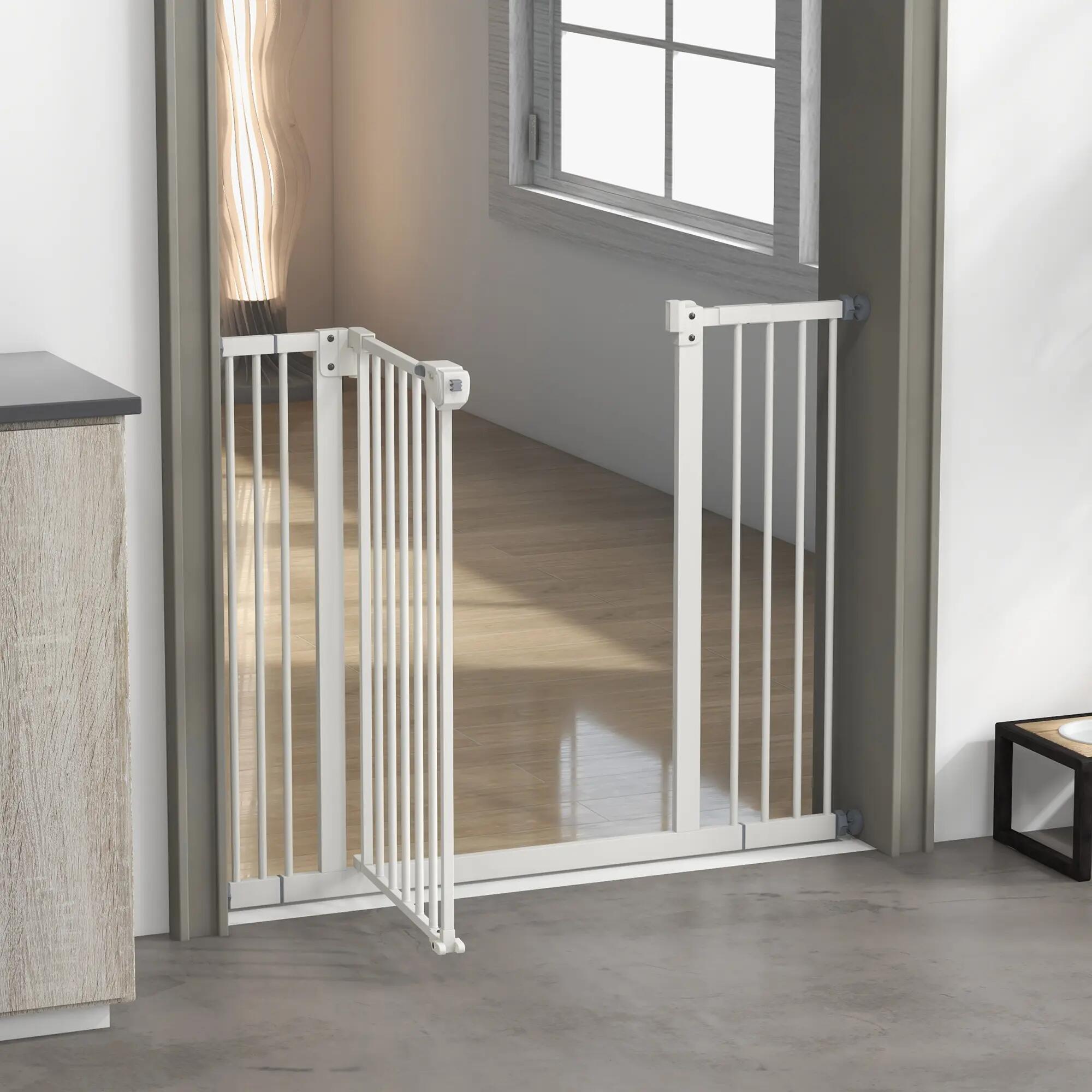 Barreira de segurança 100x2x77 cm branco PawHut 8/9