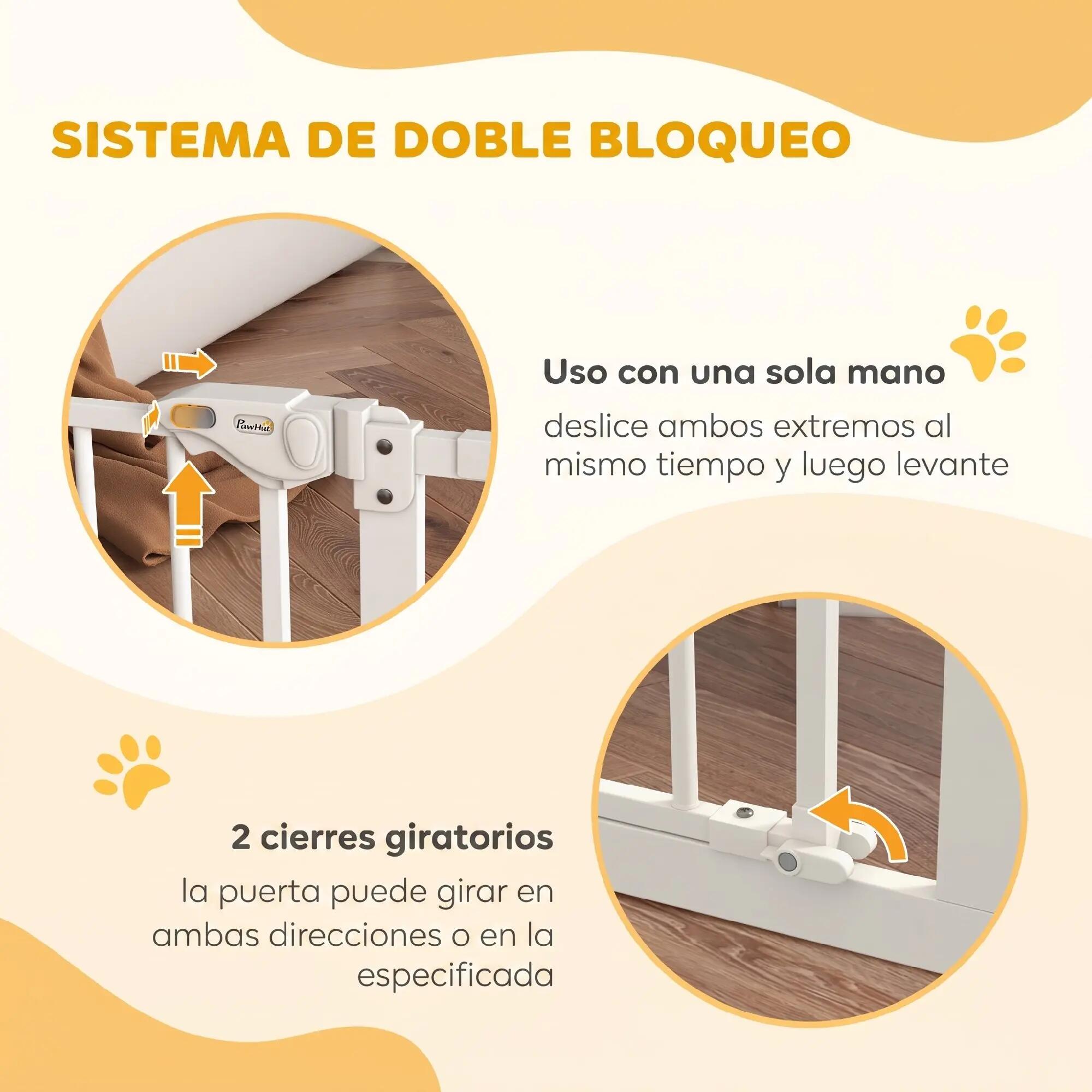 Barreira de segurança 100x2x77 cm branco PawHut 5/9