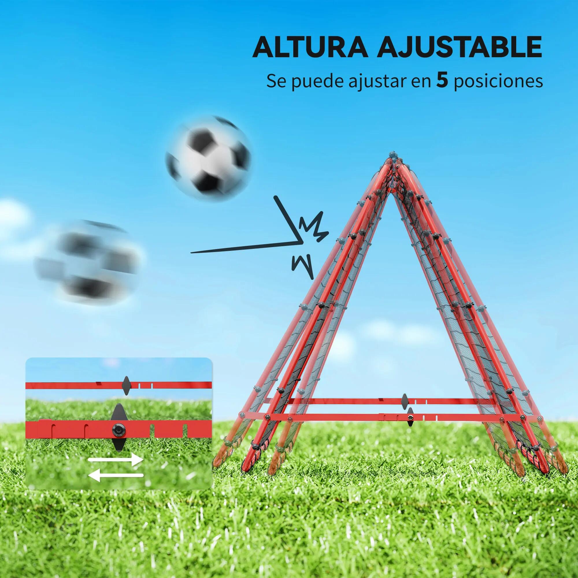 Filet de rebond pliable à angle réglable pour l'entraînement au football 6/9