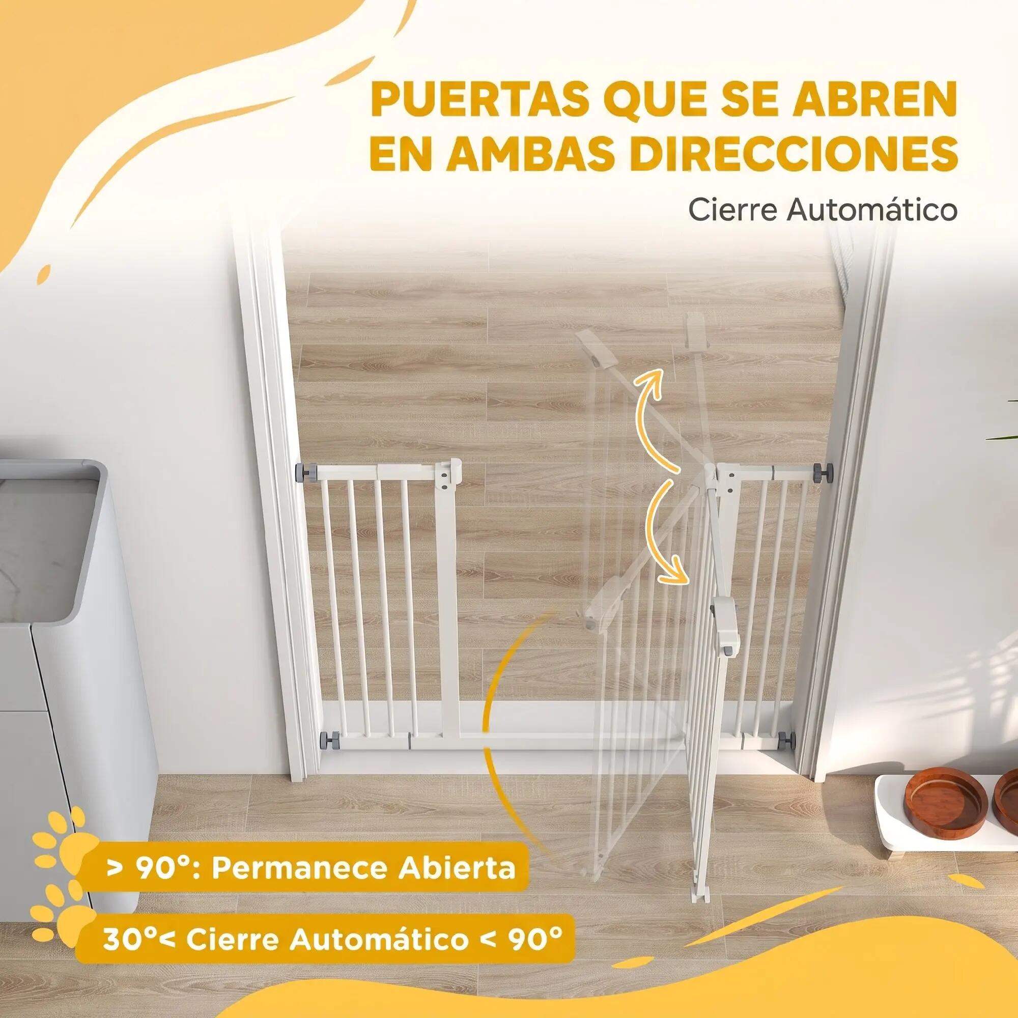 Barreira de segurança 100x2x77 cm branco PawHut 4/9