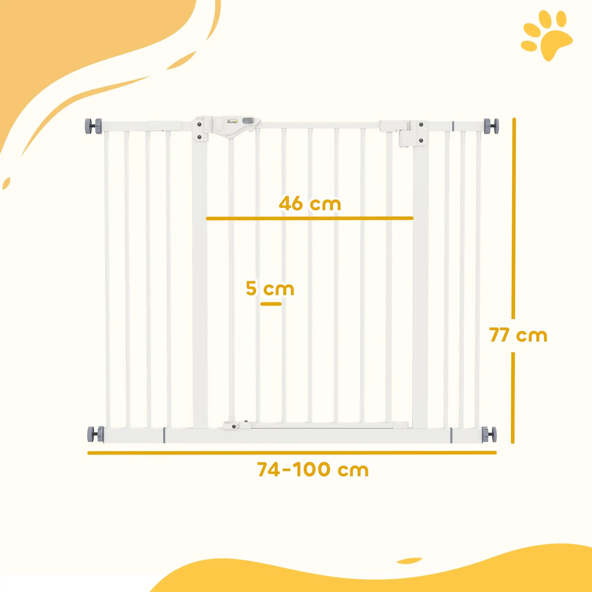 Barreira de segurança 100x2x77 cm branco PawHut 3/9