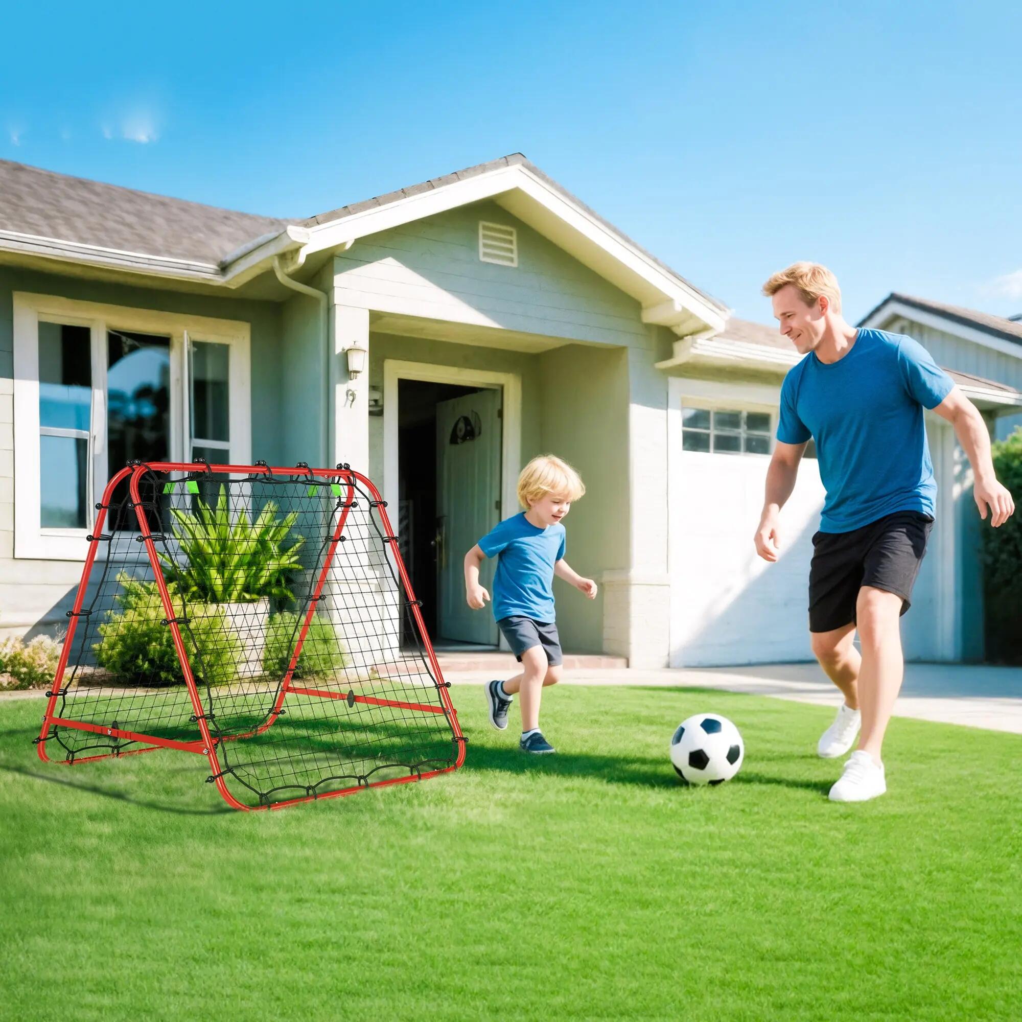 Filet de rebond pliable à angle réglable pour l'entraînement au football 3/9