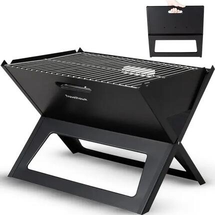 Składany grill – przenośny – ruszt 44 × 32 cm