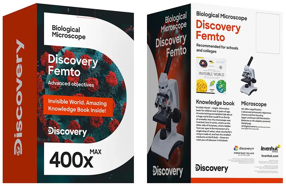 Mikroskop Levenhuk Discovery Femto Polar z książką w języku polskim 10/10