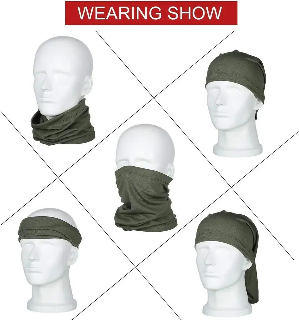 Ensemble de 6 bandanas multifonctionnels : bandeau, cache-cou, cagoule, masque d 6/7
