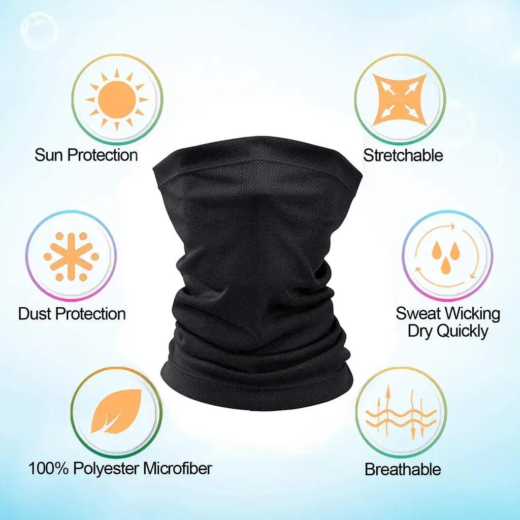 Ensemble de 6 bandanas multifonctionnels : bandeau, cache-cou, cagoule, masque d 5/7