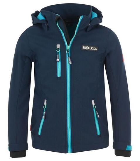Veste enfant Preikestolen déperlante bleu marine / turquoise / menthe