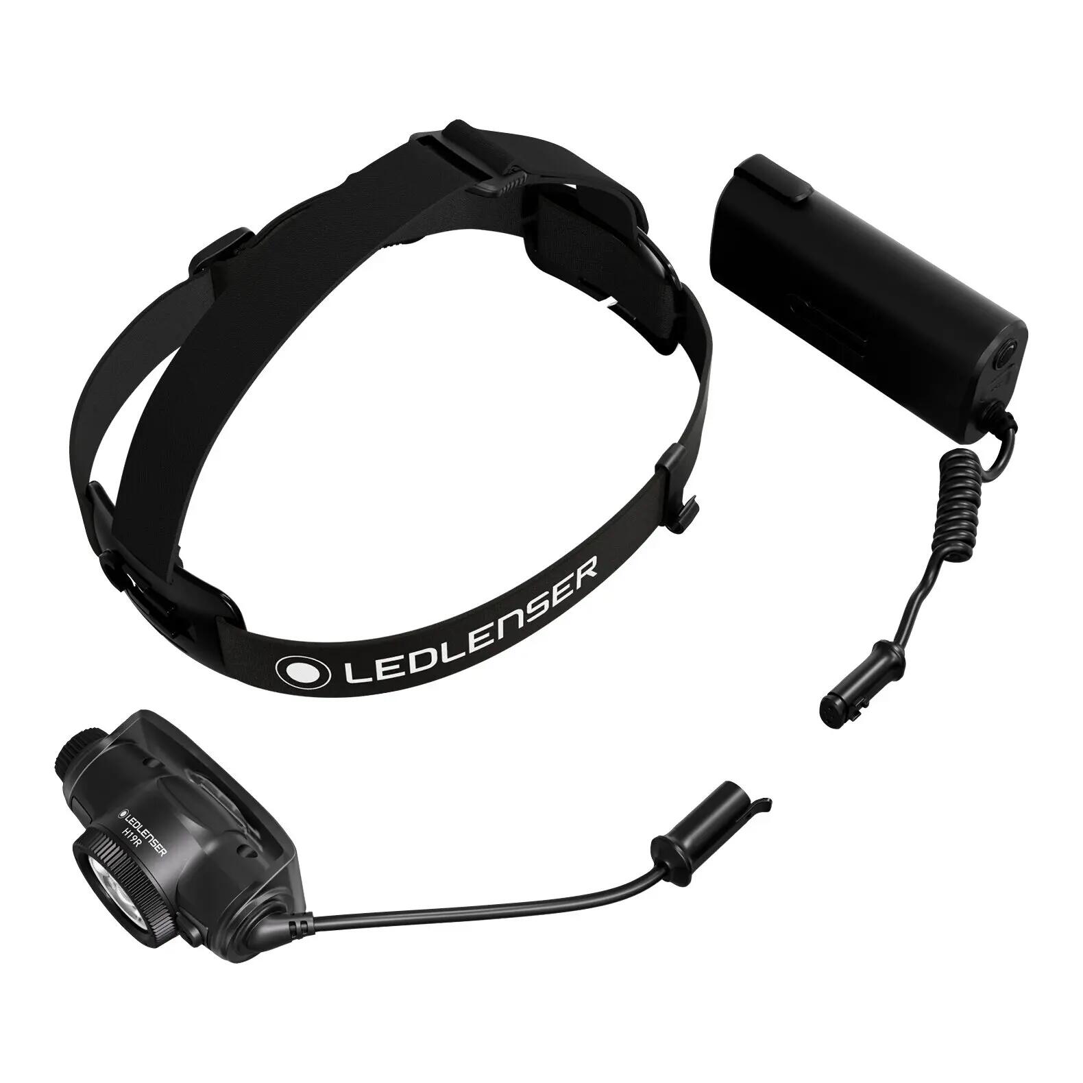 Lampe frontale rechargeable 3400lm, RGB, portée 320m, IP67, H19R 5/7