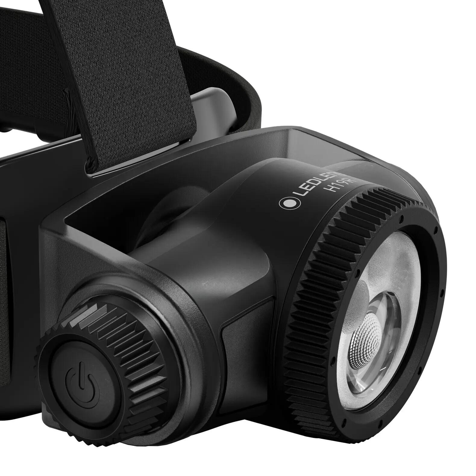 Lampe frontale rechargeable 3400lm, RGB, portée 320m, IP67, H19R 3/7
