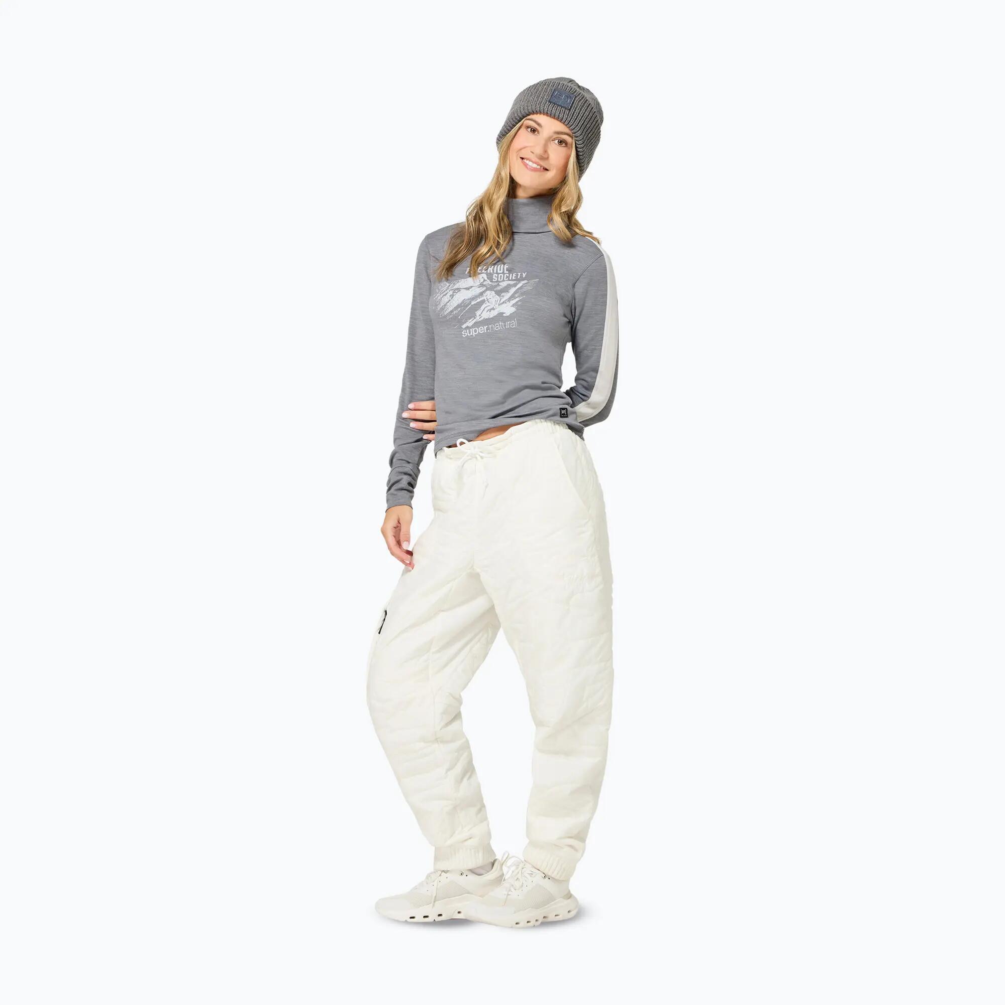 Sweter damski Super.Natural Freeride Roll Neck cashmere grey melange / f. white 2/6