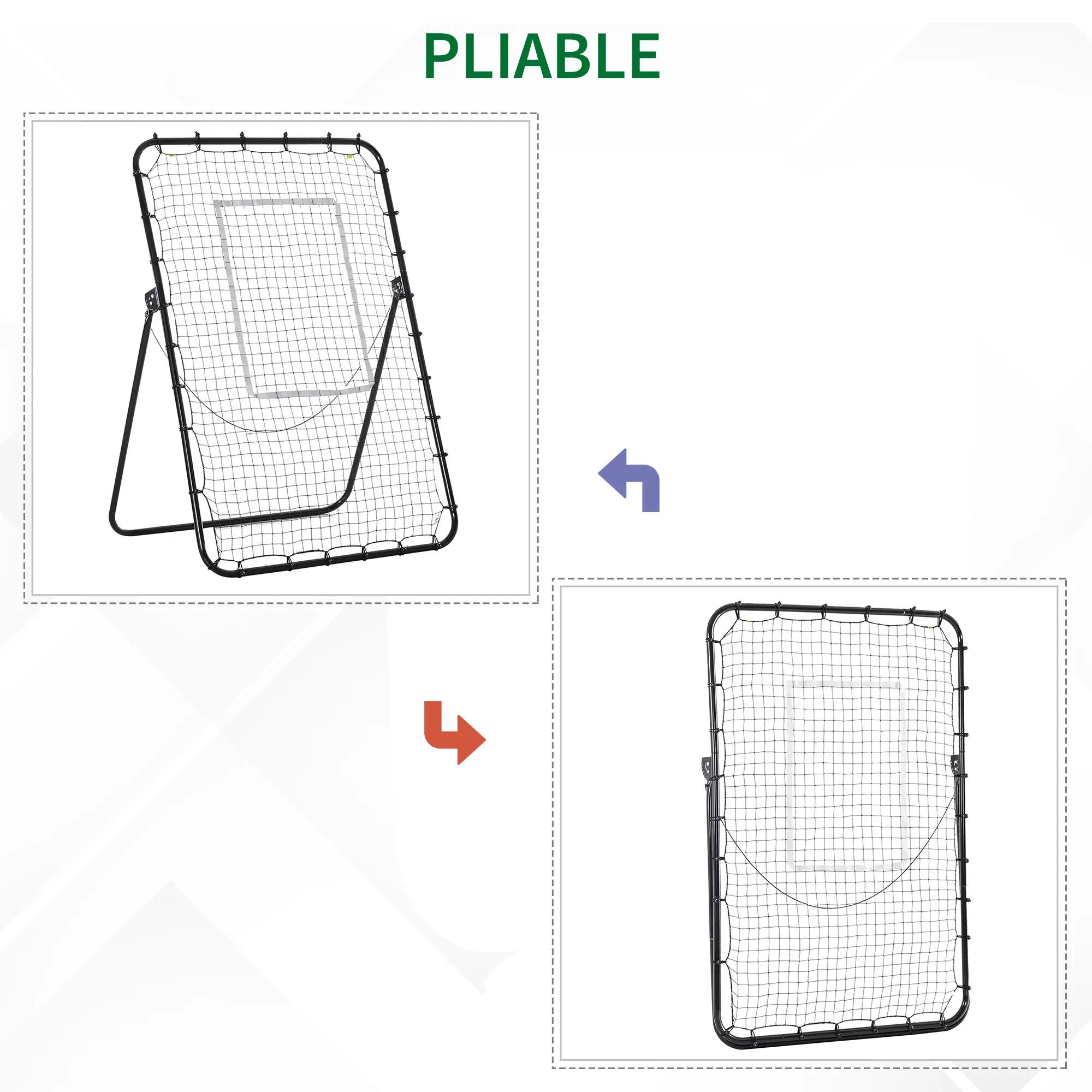 Filet de rebond de football ajustable hauteur angle réglables rebondeur pour 6/9