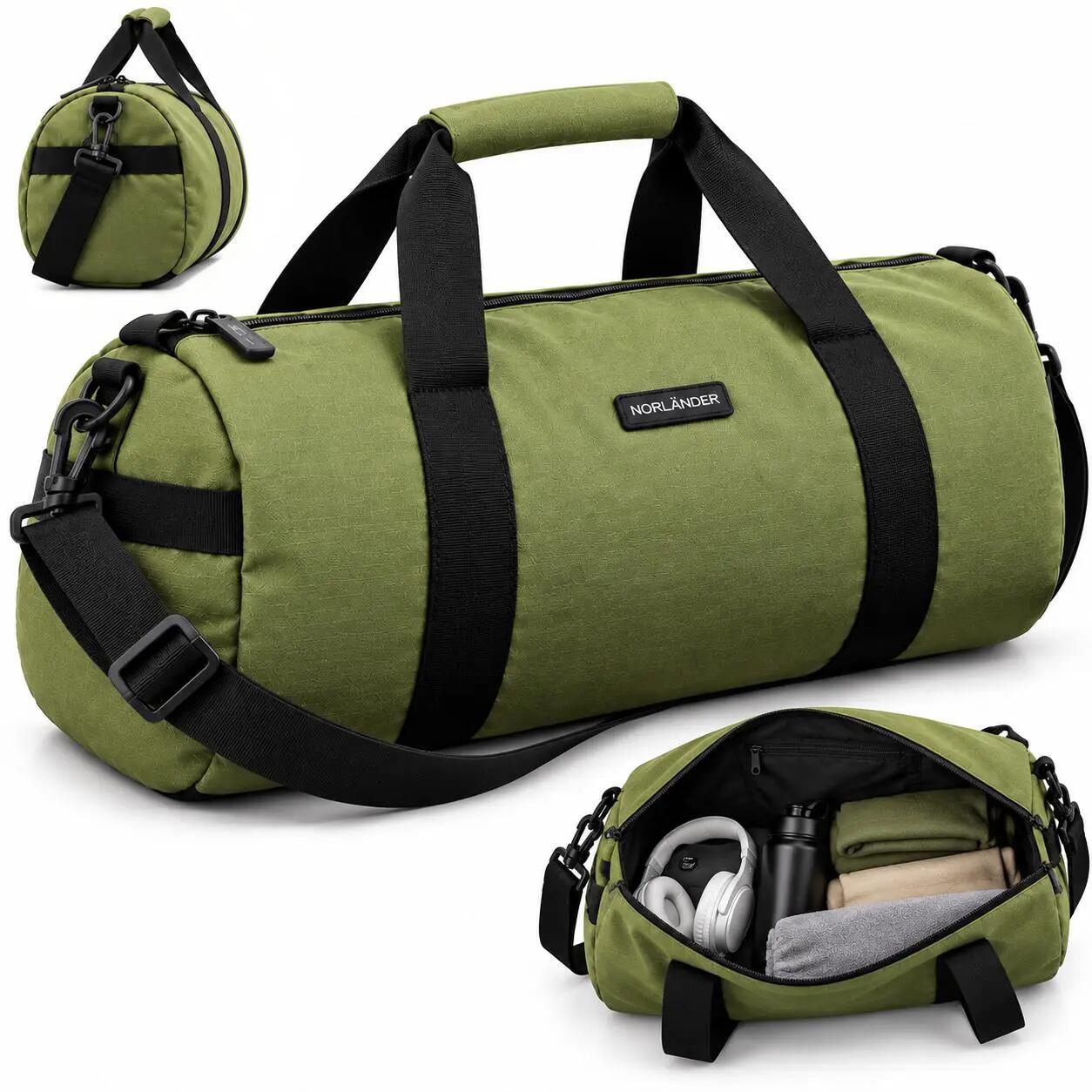 NORLÄNDER Outdoor Duffel Bag 27L Torba Sportowa Podróżna Weekendowa Zielona 2/7