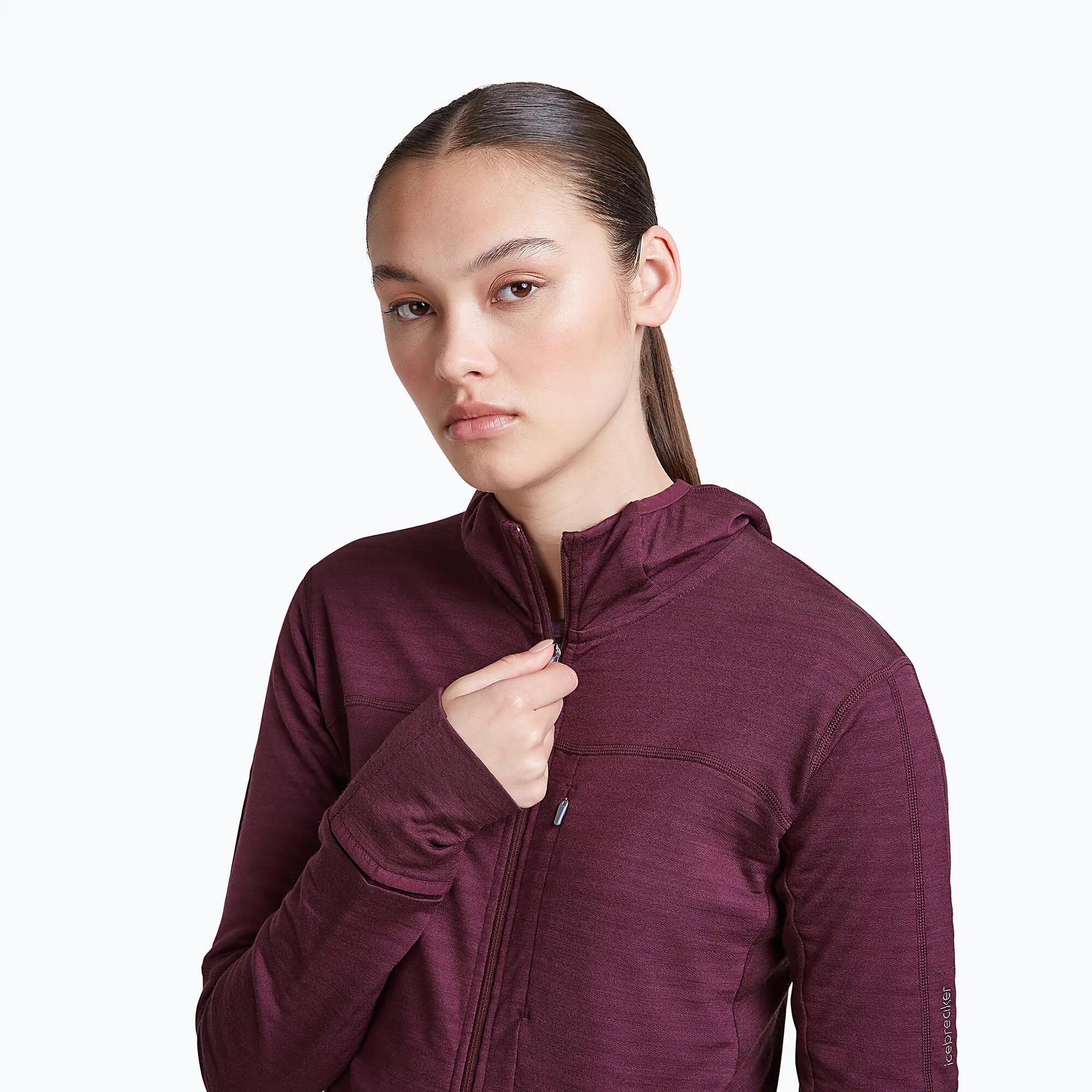 Casaco c/ capuz mulher Icebreaker Merino 300 Realfleece Descender Zip Hoodie 4/7