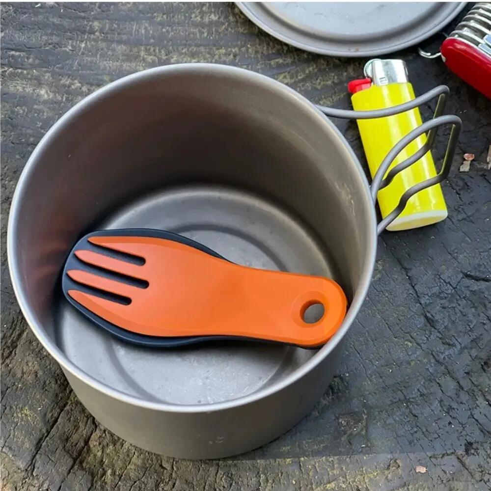 Humangear GoBites Spin Cuillère et Fourchette Pliables Gris/Orange 2/2