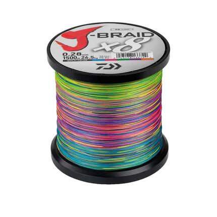 Ligne de pêche tressée Daiwa J-Braid 8 Multicolore