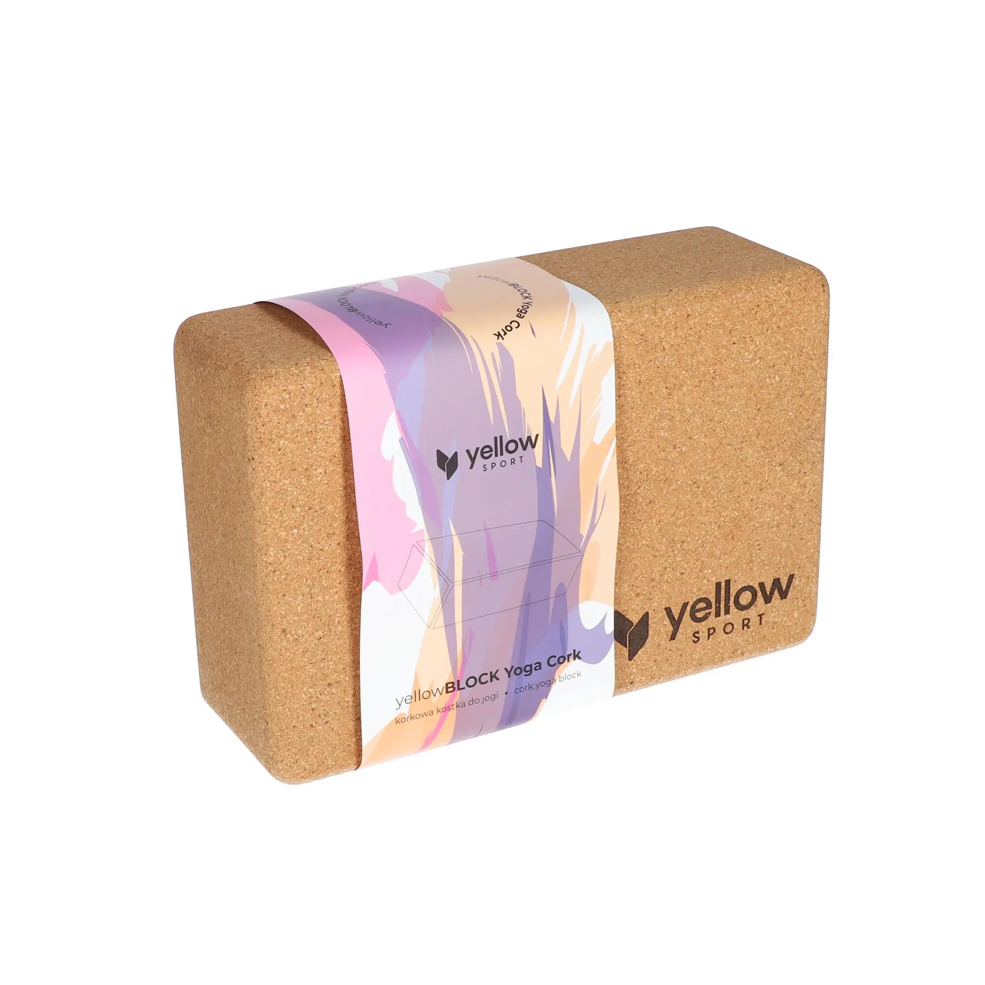 Kostka do jogi z naturalnego korka yellowSPORT yellowBLOCK Yoga Cork 4/4