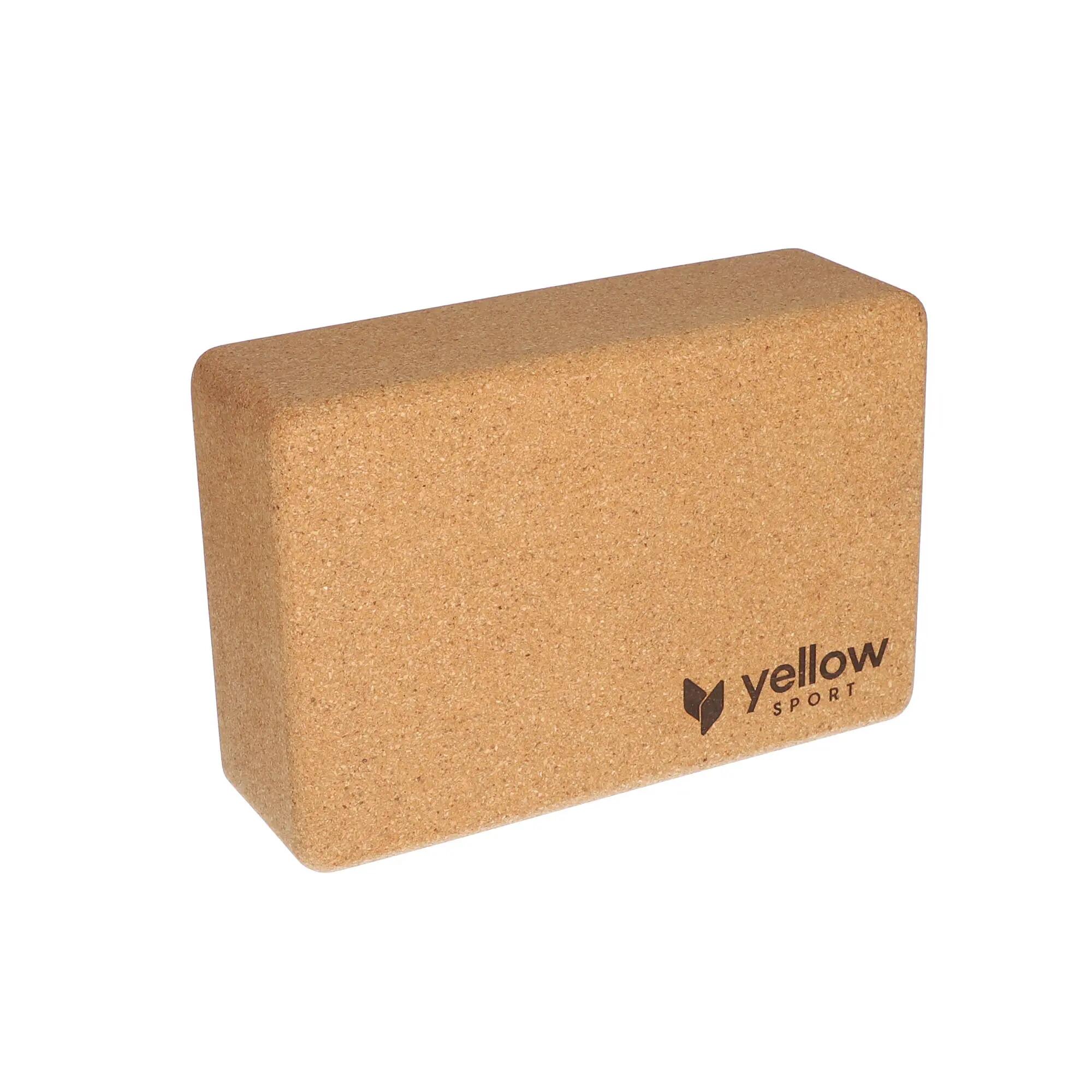 Kostka do jogi z naturalnego korka yellowSPORT yellowBLOCK Yoga Cork 2/4