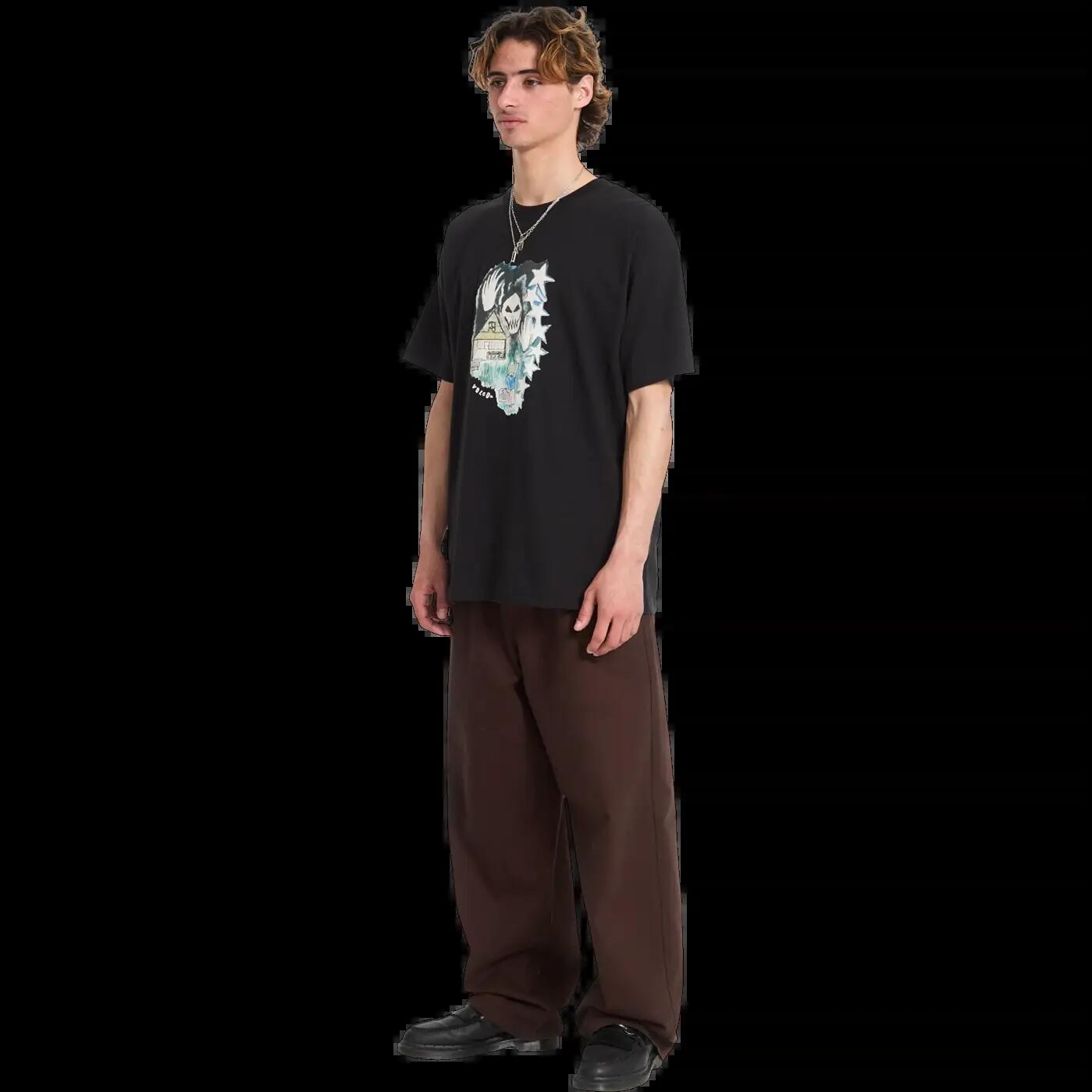 Camiseta Volcom FA ISSAM AUPTEL Negro Marrón Cortiza 5/5