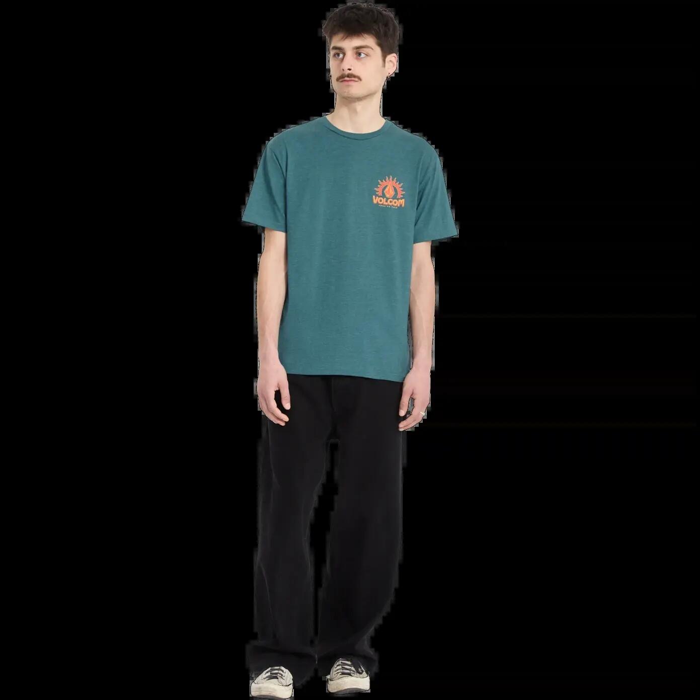 Camiseta Volcom SOLSTICE HTH SST Verde Fusil 6/6