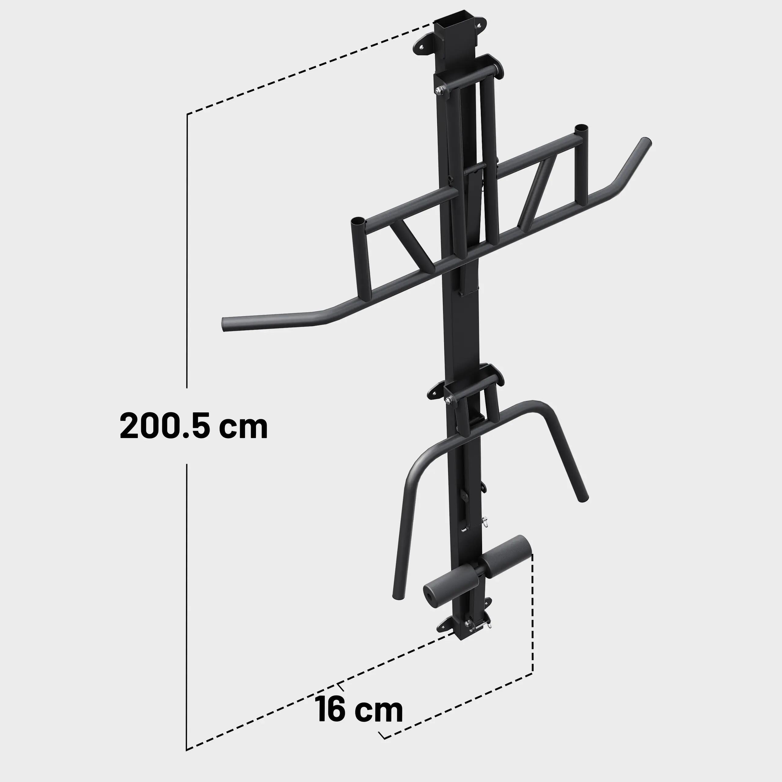 Klimmzug Dip Station klappbar für die Wand, bis 200 kg 5/6