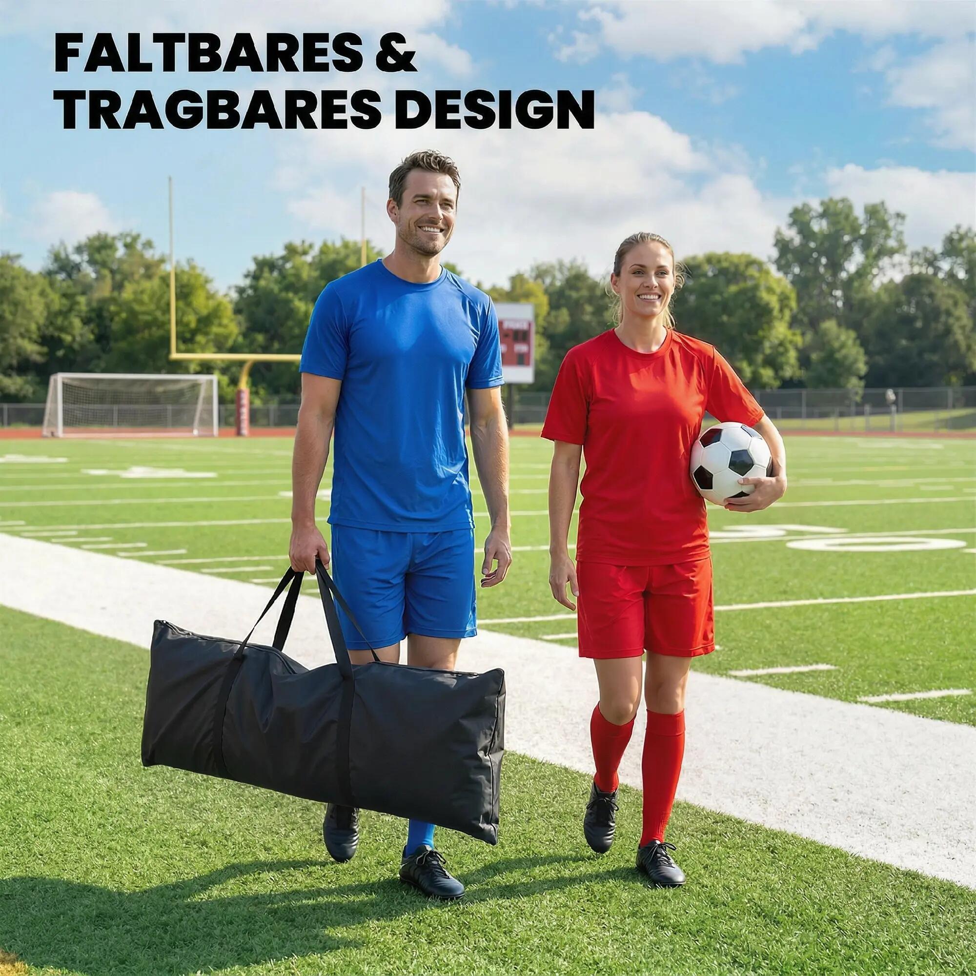 Mur de rebond de football 2 en 1 pliable double face avec filet de rebond 9/9