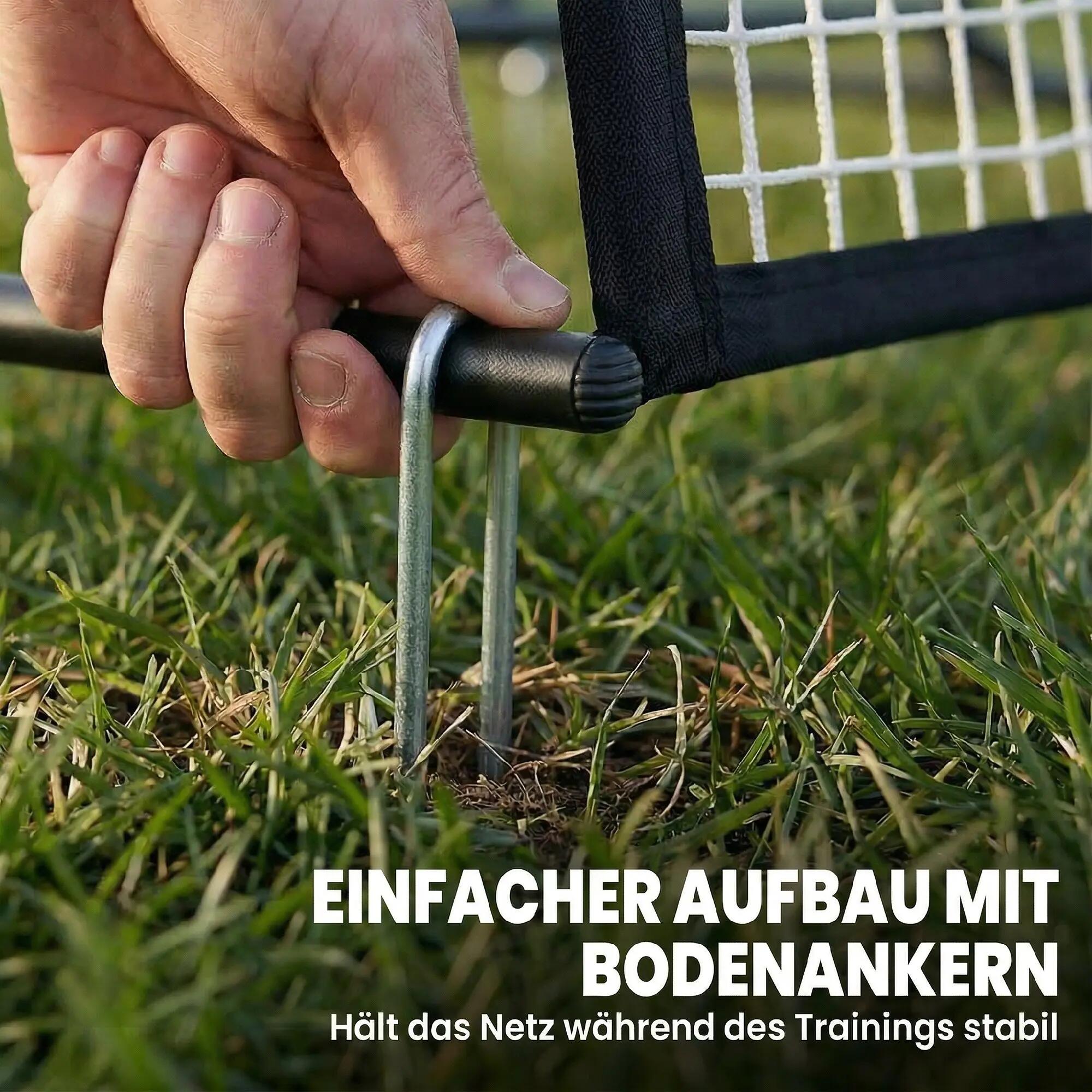 Mur de rebond de football 2 en 1 pliable double face avec filet de rebond 8/9