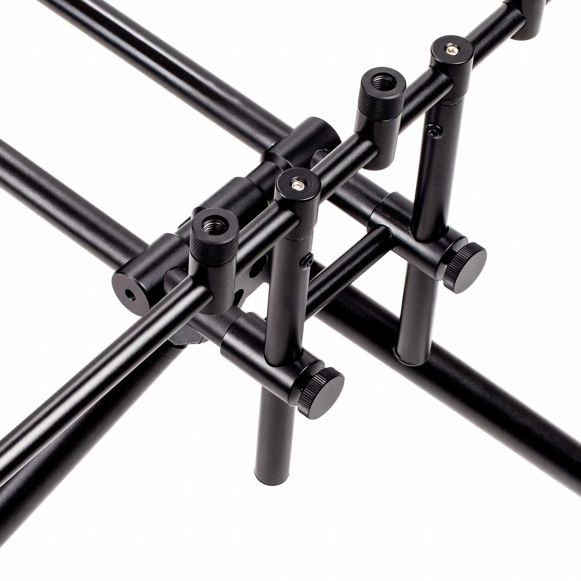 Karpfenangeln Rod Pod 4-Bein Aluminium für 5 Ruten verstellbar mit Tragetasche 4/5