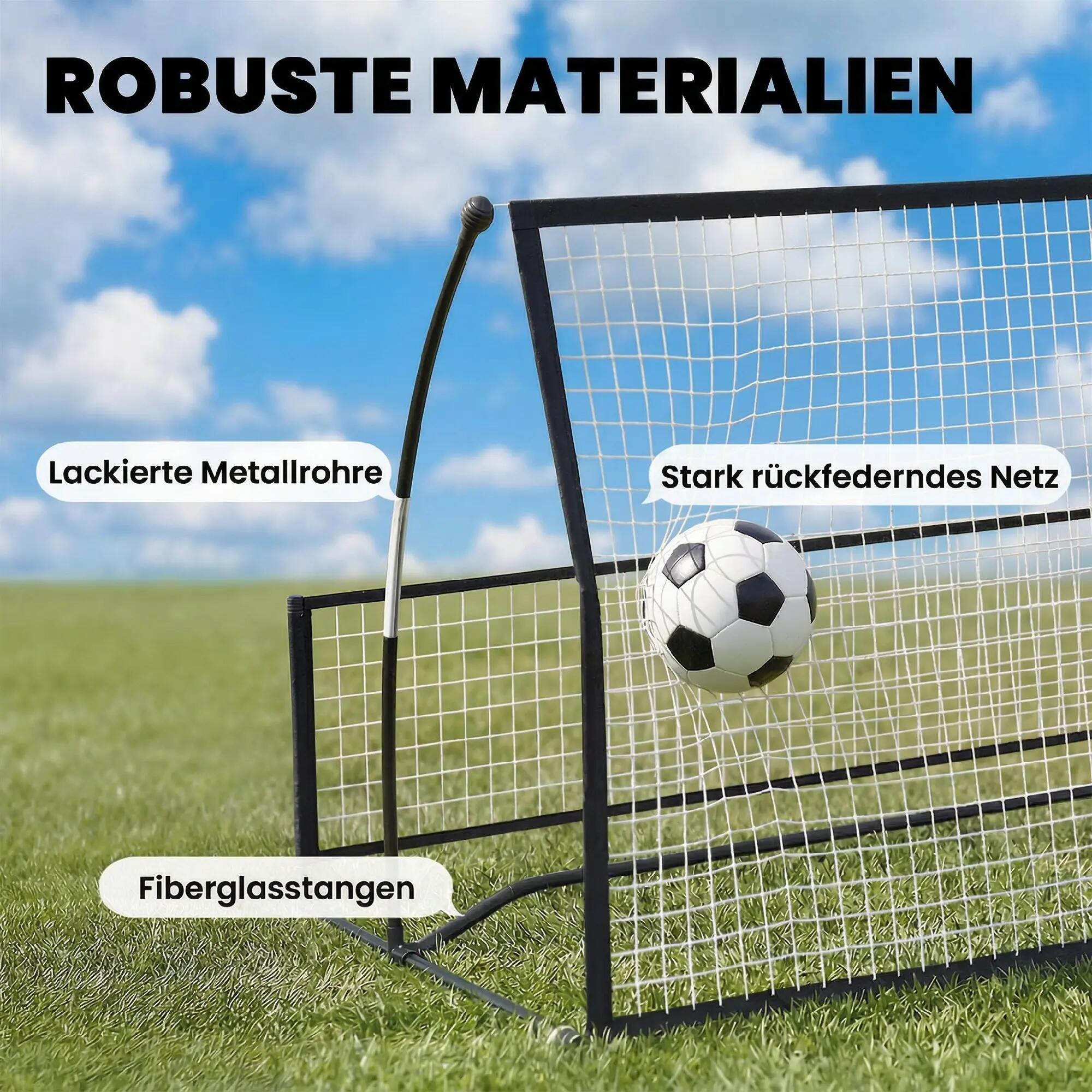 Mur de rebond de football 2 en 1 pliable double face avec filet de rebond 7/9