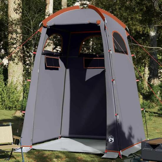 VidaXL Tente de douche étanche grise et orange