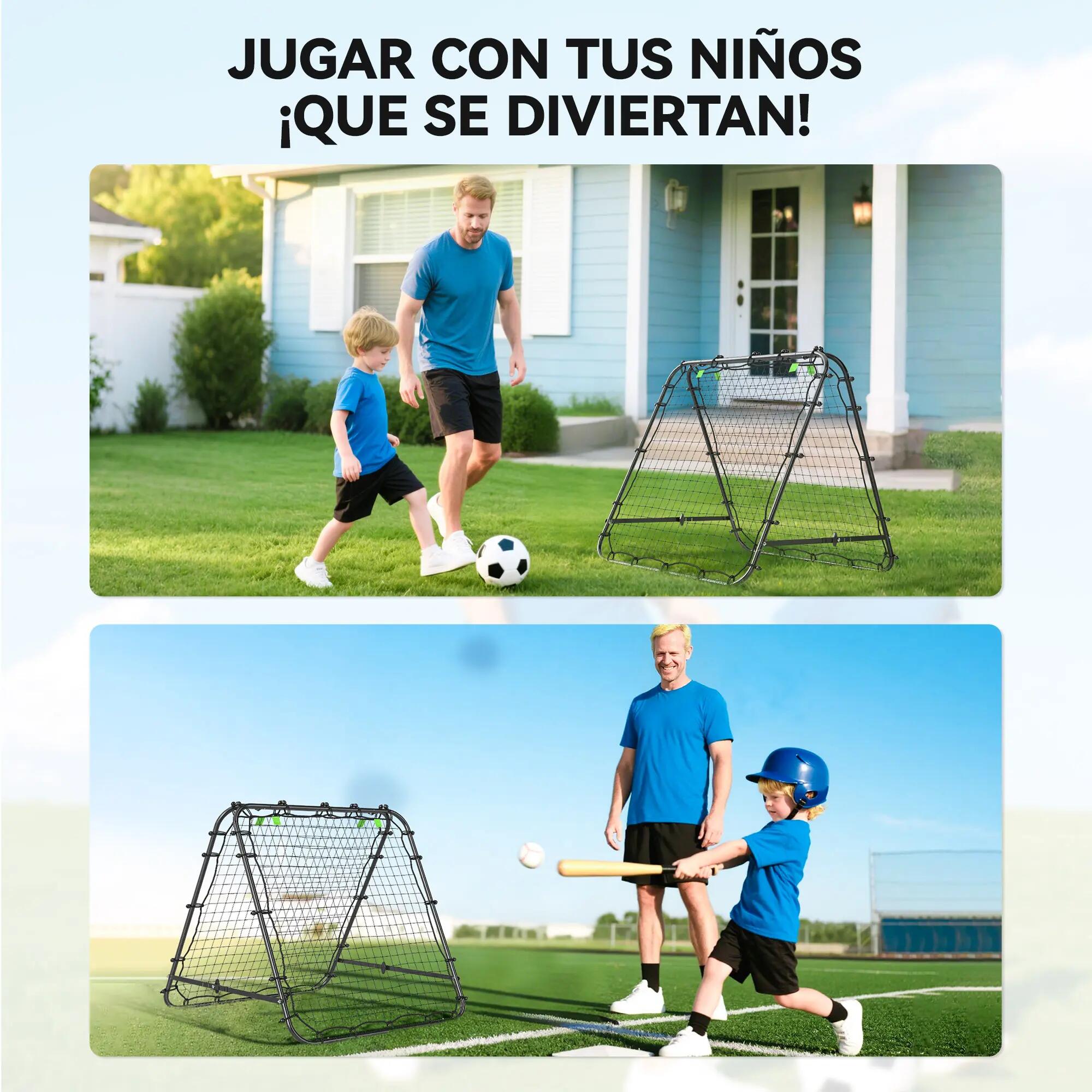 Filet de rebond pliable à angle réglable pour l'entraînement au football, 9/9