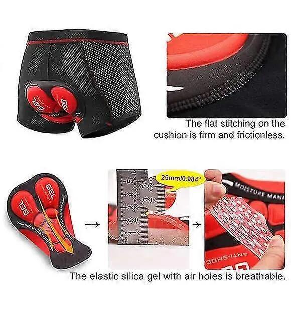 Sous-short de cyclisme pour homme avec rembourrage en gel 3D - Accessoires de vé 4/5