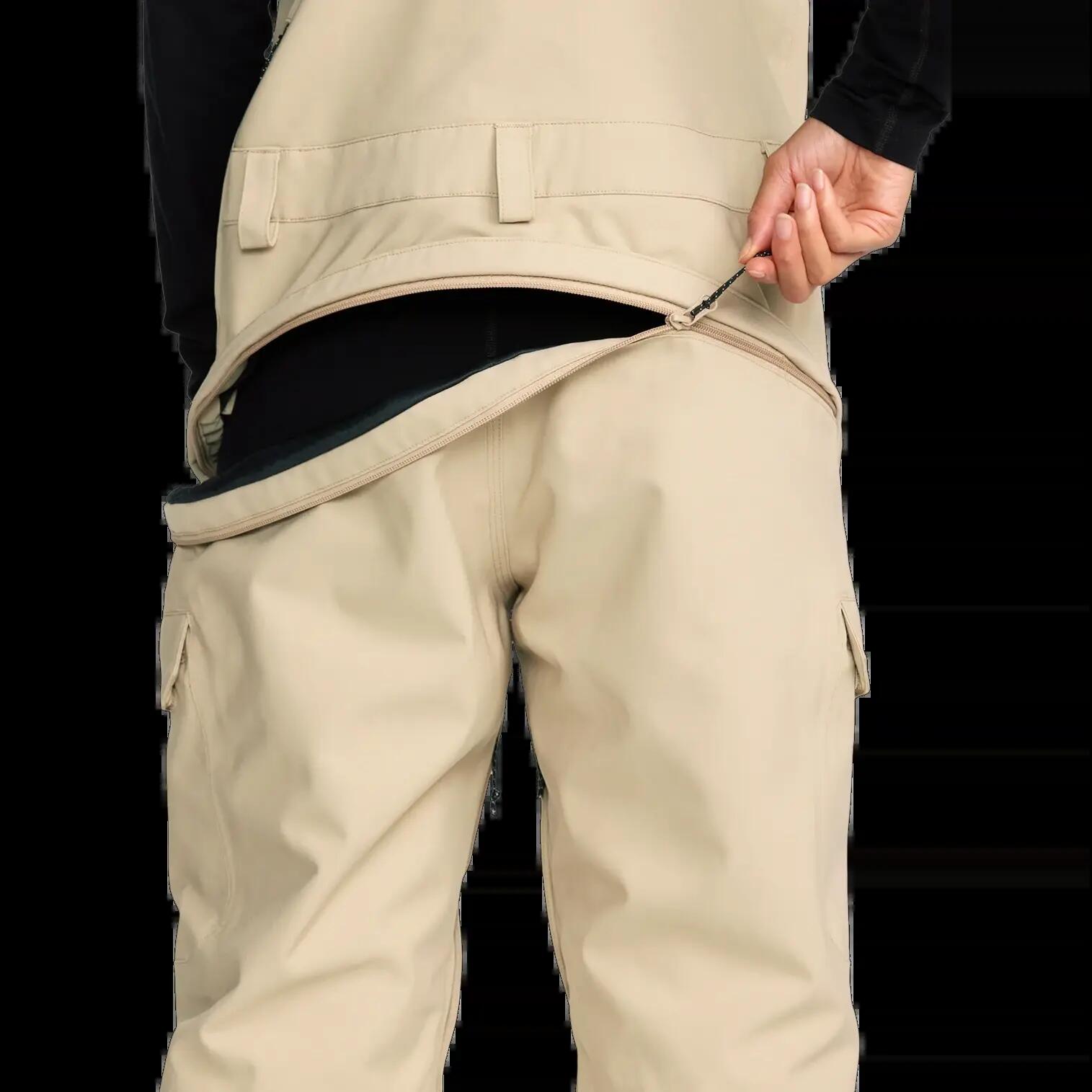 Pantalón de snowboard Volcom CRESTON 3D STRETCH BIB OVERALL Negro Beige 8/8