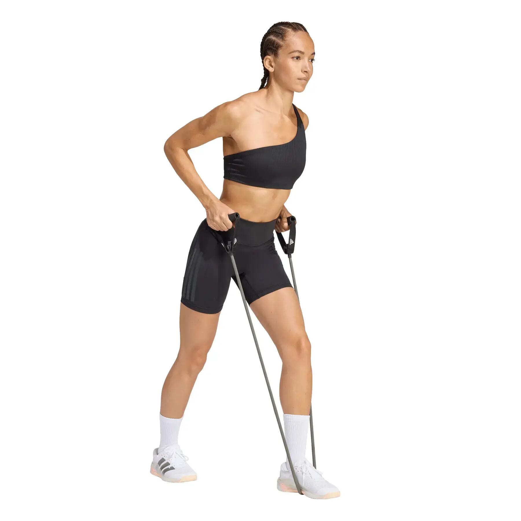 Botas femininas de coxa alta adidas Optime Workout 3-stripes 4/7