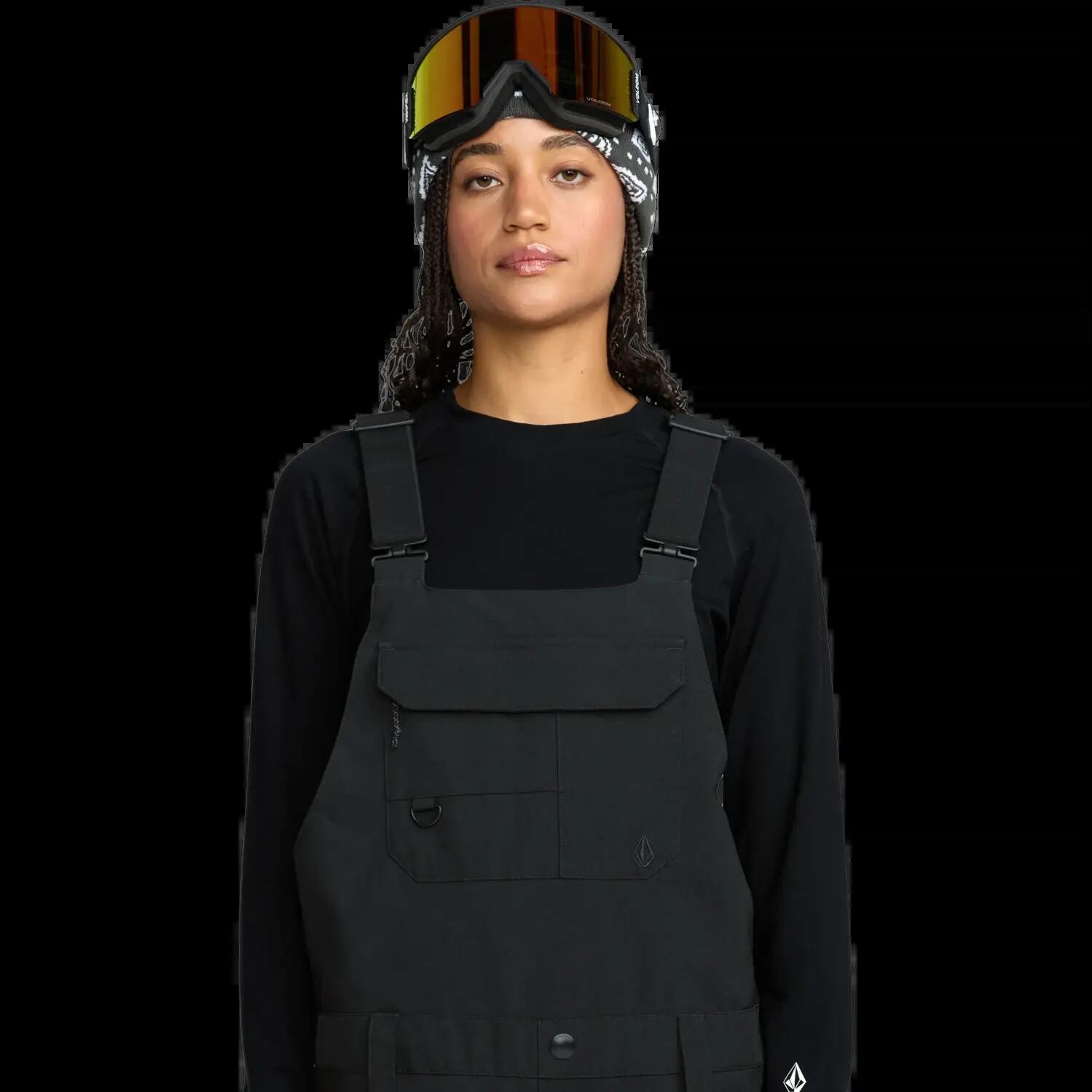 Pantalon de snowboard Volcom CRESTON 3D STRETCH BIB OVERALL Noir 6/8
