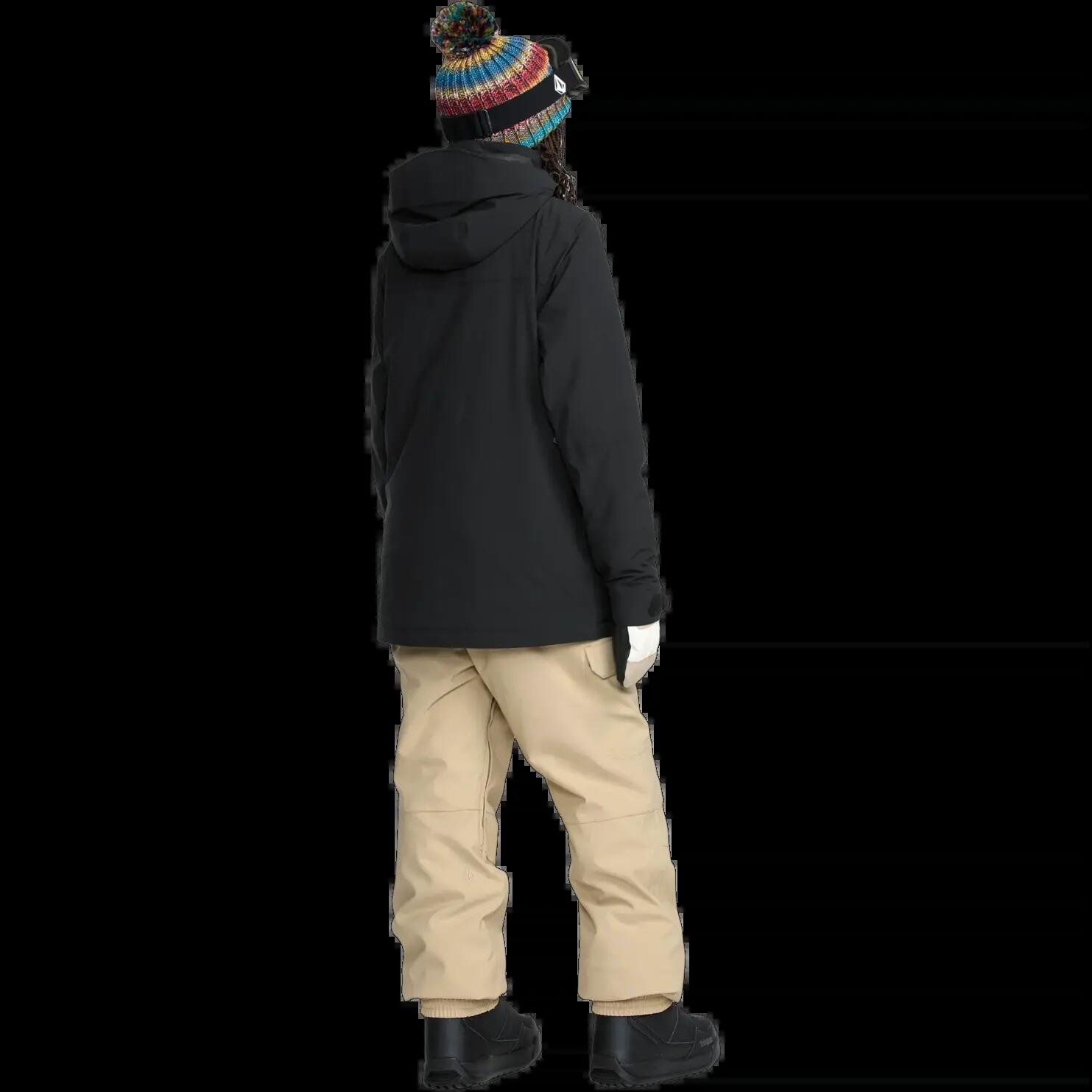 Pantalón de snowboard Volcom CRESTON 3D STRETCH BIB OVERALL Negro Beige 5/8