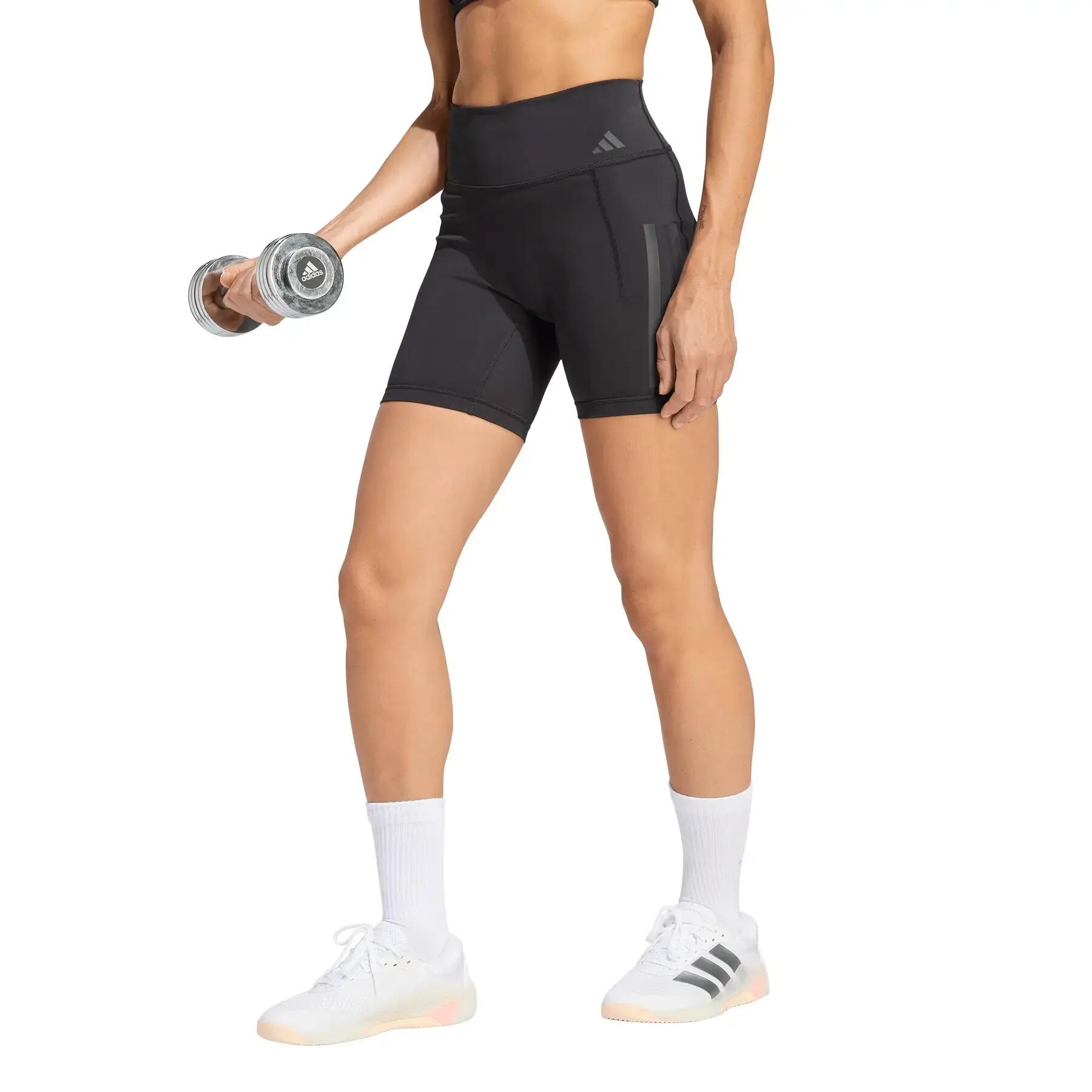 Botas femininas de coxa alta adidas Optime Workout 3-stripes 2/7