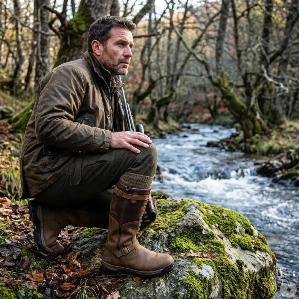 Bottes chasse Iceland Gore-Tex cuir marron fourrées 9/9