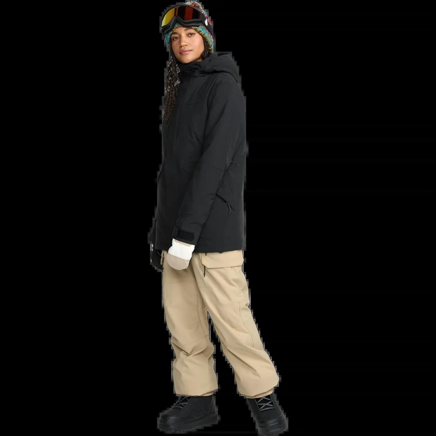 Pantalón de snowboard Volcom CRESTON 3D STRETCH BIB OVERALL Negro Beige 4/8