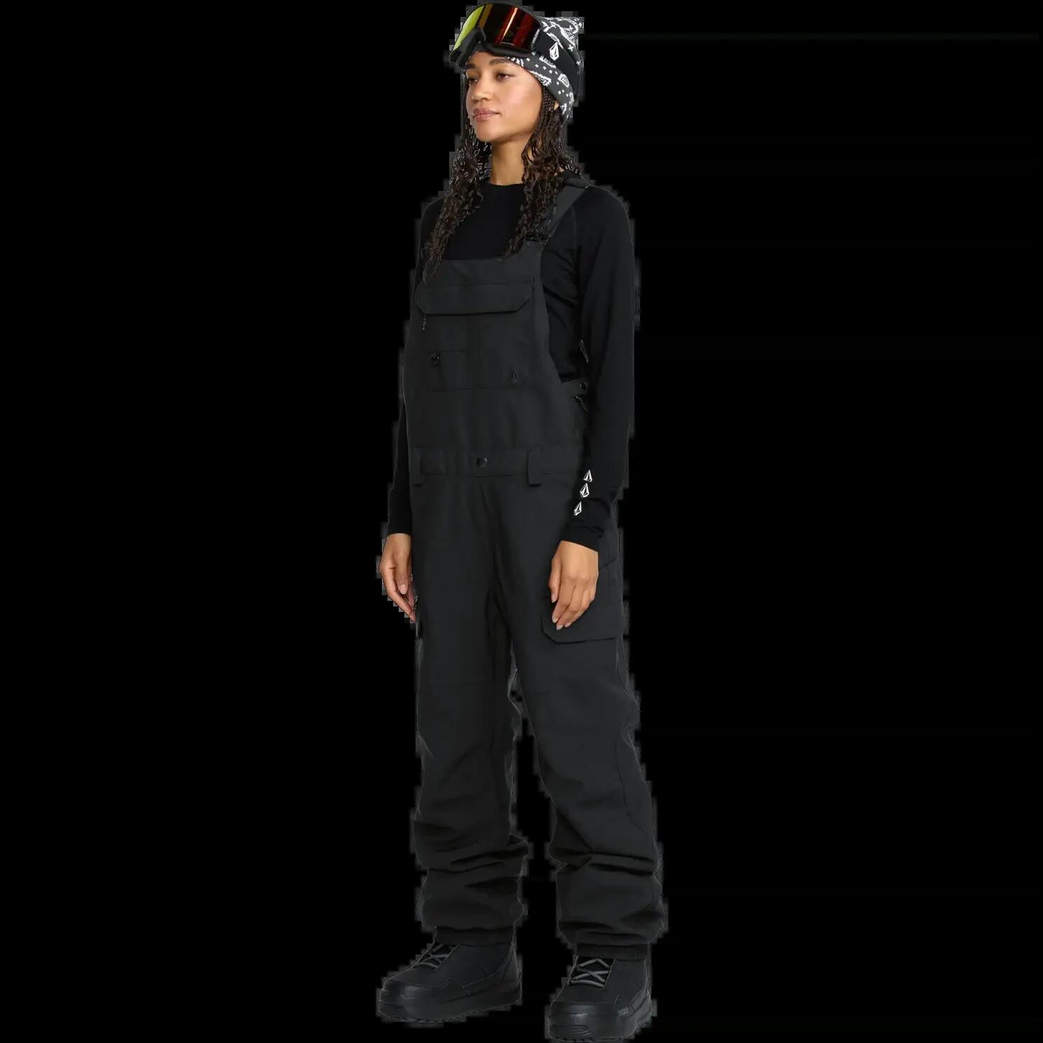 Pantalon de snowboard Volcom CRESTON 3D STRETCH BIB OVERALL Noir 3/8