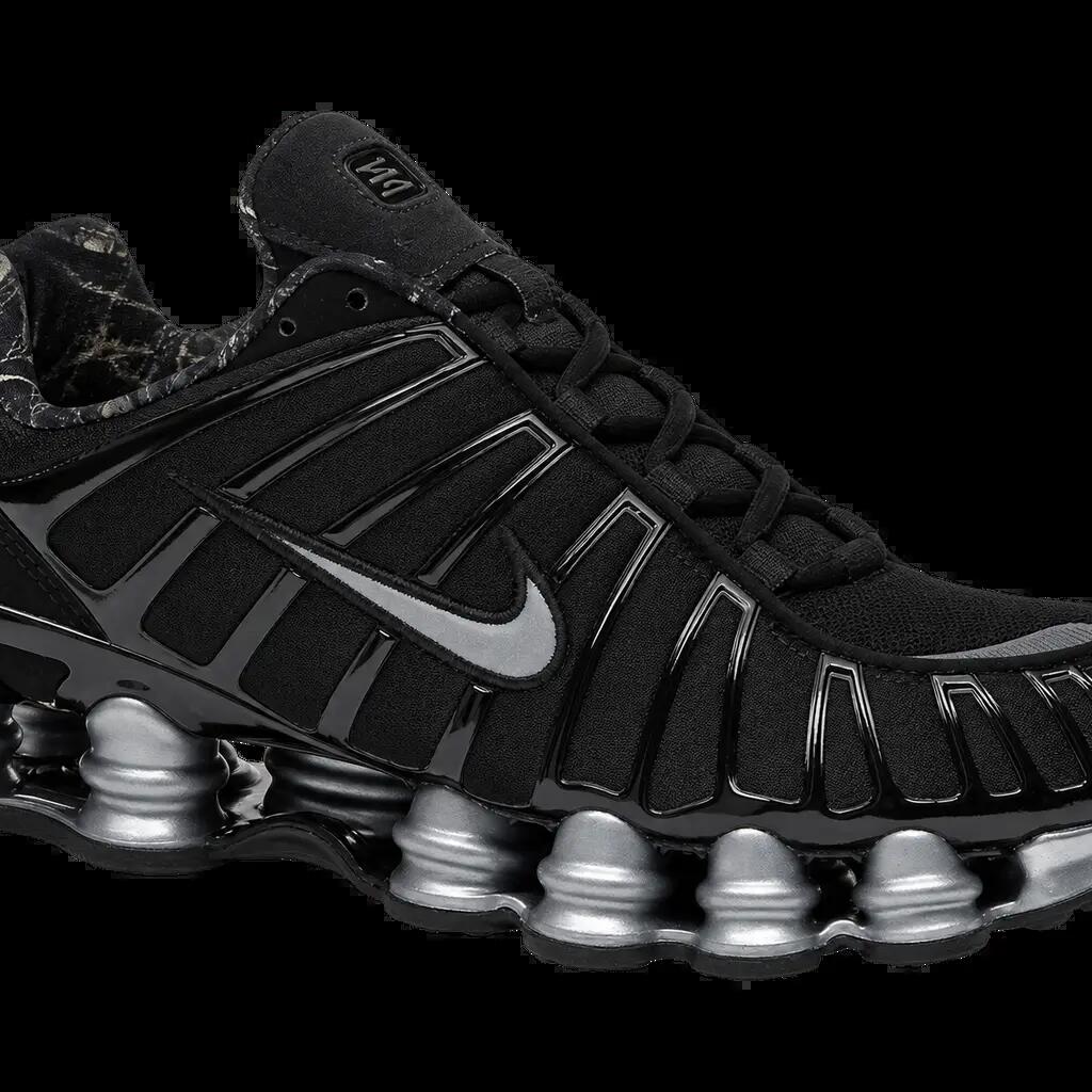 Herren - Sneaker - glänzend - Nike Shox TL - Schwarz, Metallic Cool Grey