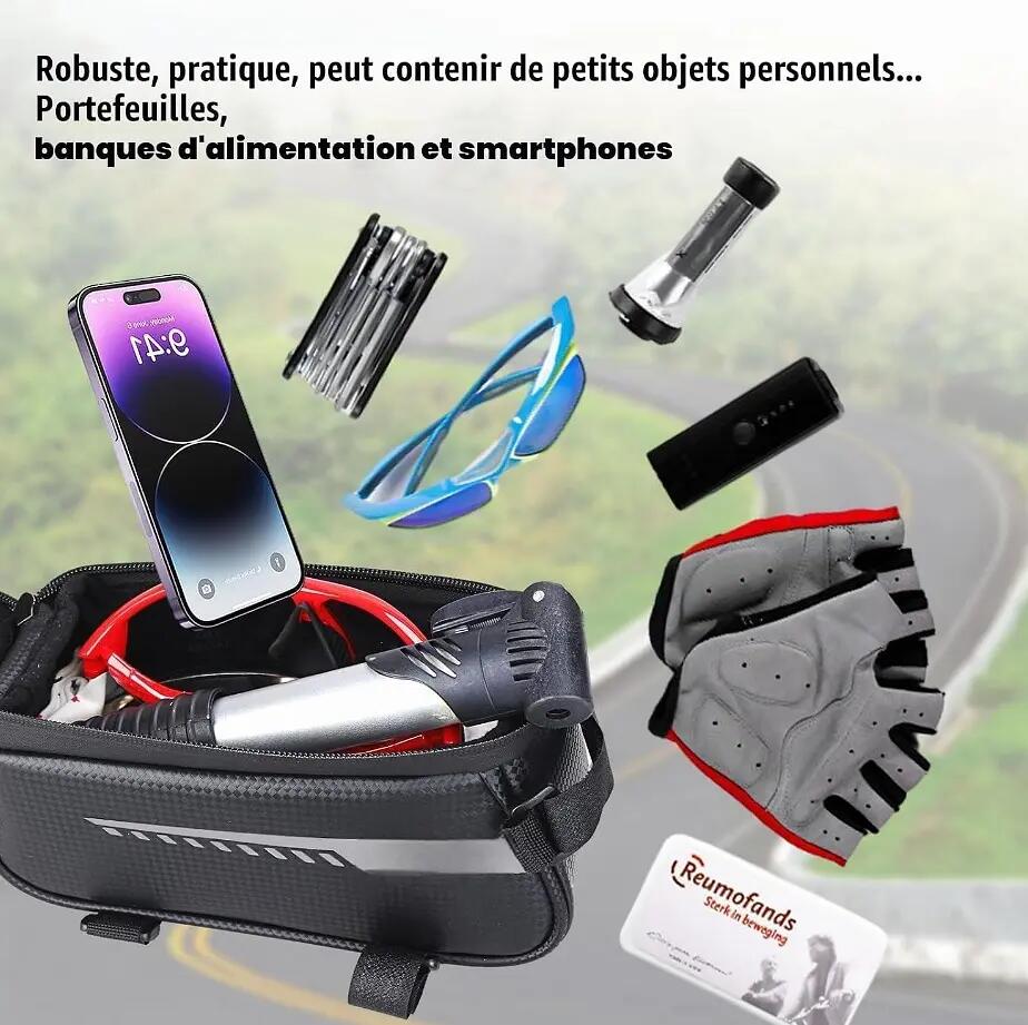 Sacoche de cadre étanche avec support tactile pour téléphone portable, compatibl 6/7