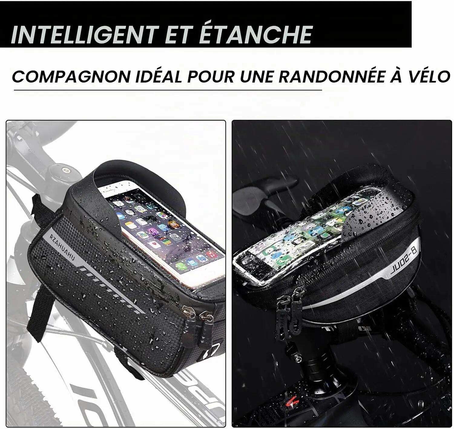 Sacoche de cadre étanche avec support tactile pour téléphone portable, compatibl 5/7