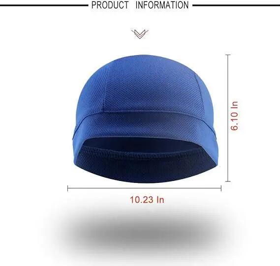 Lot de 3 bonnets rafraîchissants pour casque, évacuant la transpiration, pour le 6/7