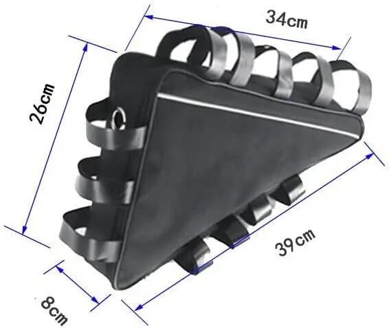 Sacoche étanche pour batterie Li-Ion (39 x 34 x 26 cm) pour VTT, style triangle 4/7